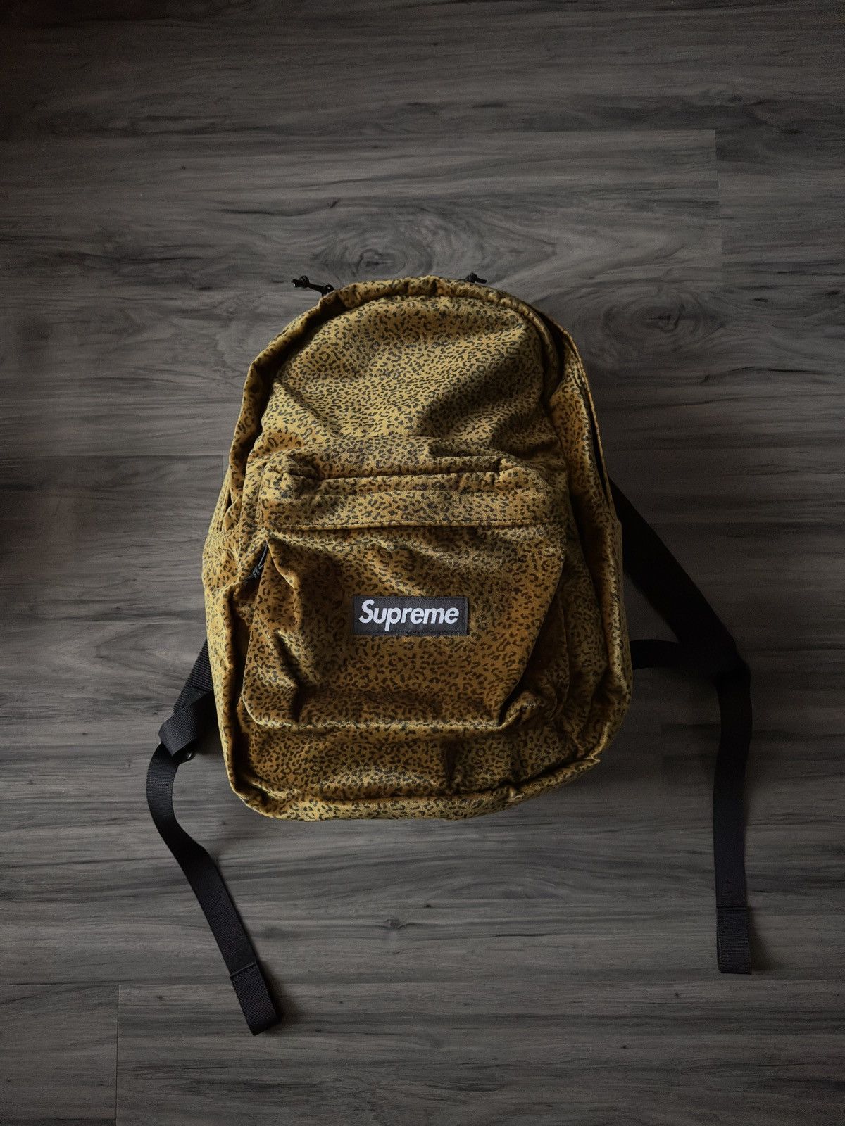 Supreme Supreme FW25 Tan Leopard Velvet Backpack | Grailed