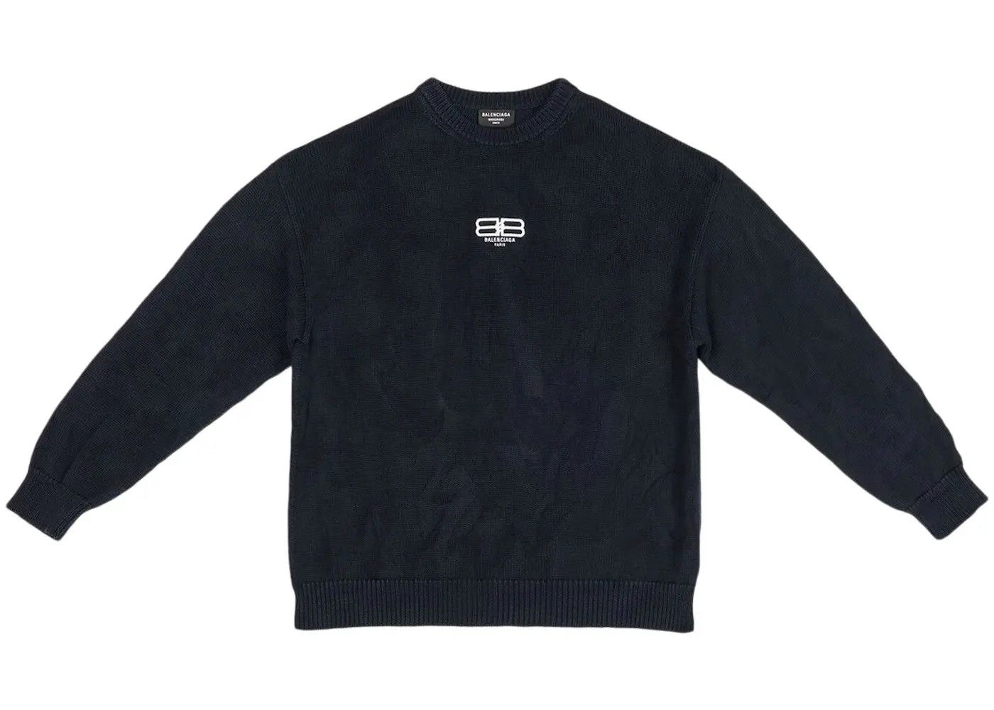 Balenciaga o1mt1gz0724 BB Paris Icon Sweaters in Dark Blue Size US XXL / EU 58 / 5 - 1 Thumbnail