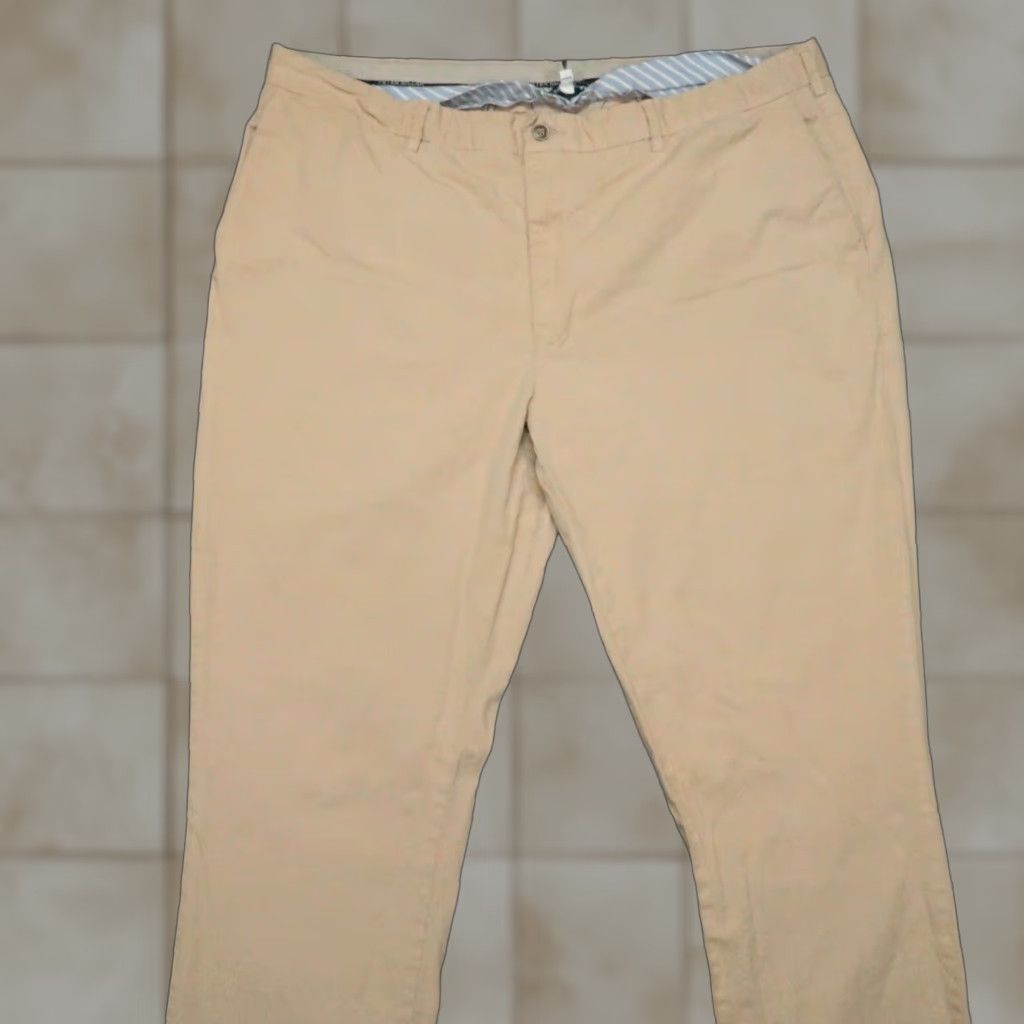 Peter Millar Peter Millar Pants Men 40x35 Chino Khaki Beige Crown Fleece Trouser Flat Front Slim/Regular Size US 40 / EU 56 - 1 Thumbnail