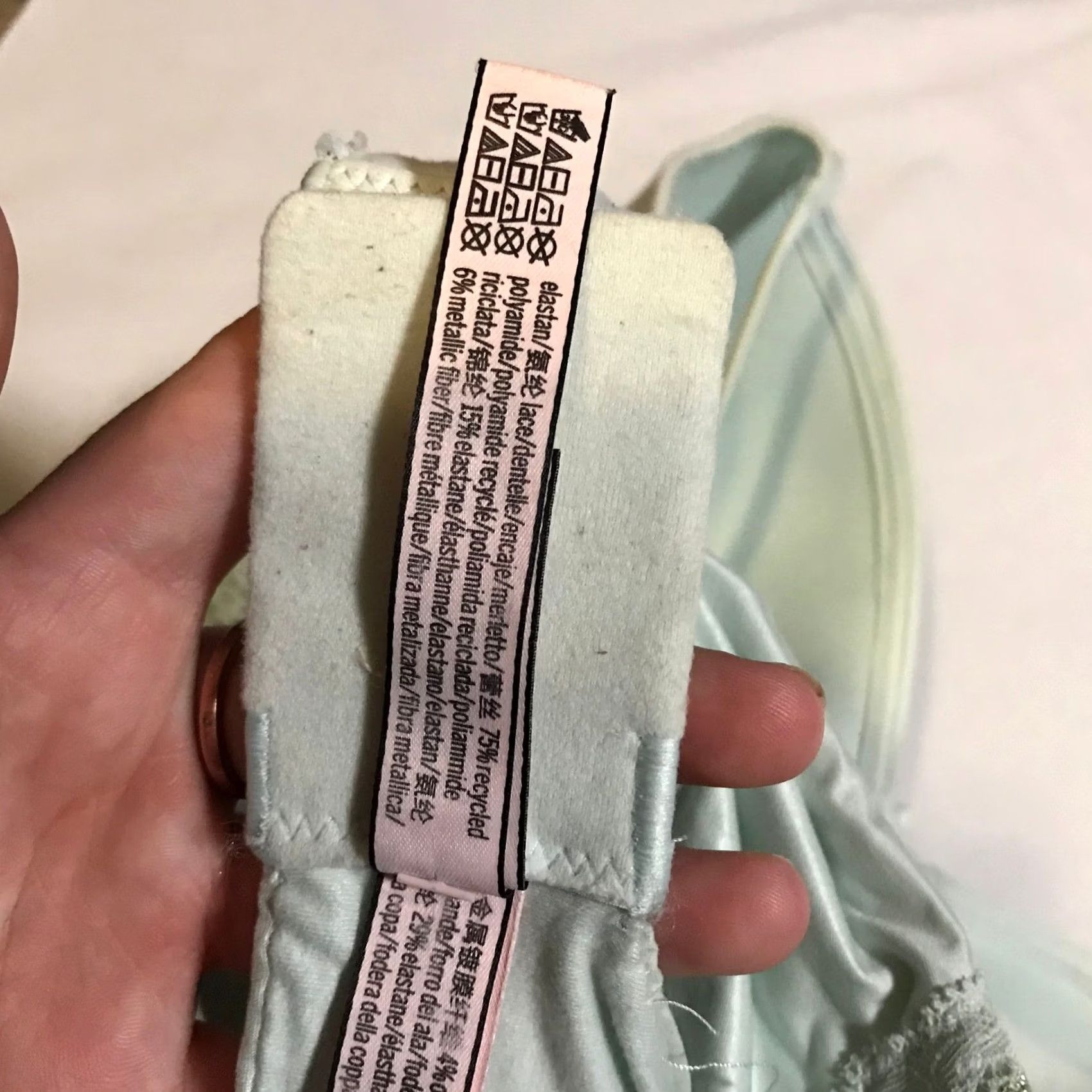 Victoria's Secret Victoria's Secret 38DD Light Blue Push Up Bra Lace Trim Balconette Bra Women Size ONE SIZE - 7 Thumbnail