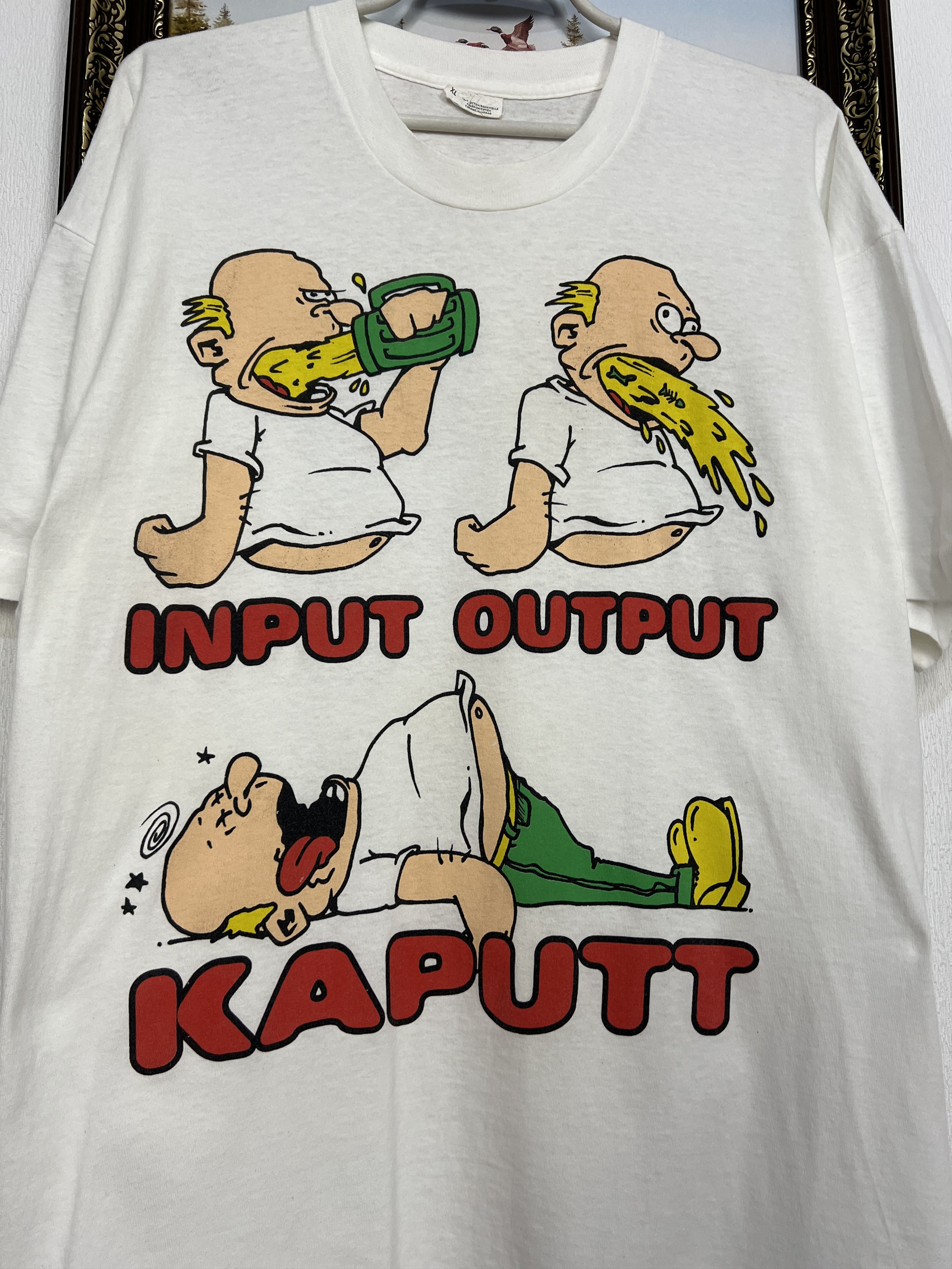 Vintage Vintage Over Print Beer Drink Tee Shirt Big Logo Rare Fun Size US XL / EU 56 / 4 - 4 Thumbnail
