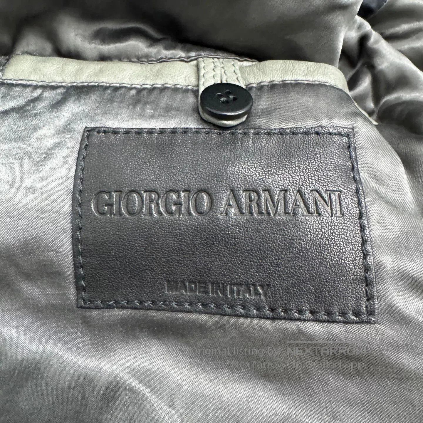 Giorgio Armani Giorgio Armani Black Leather Coat. Size US L / EU 52-54 / 3 - 3 Thumbnail