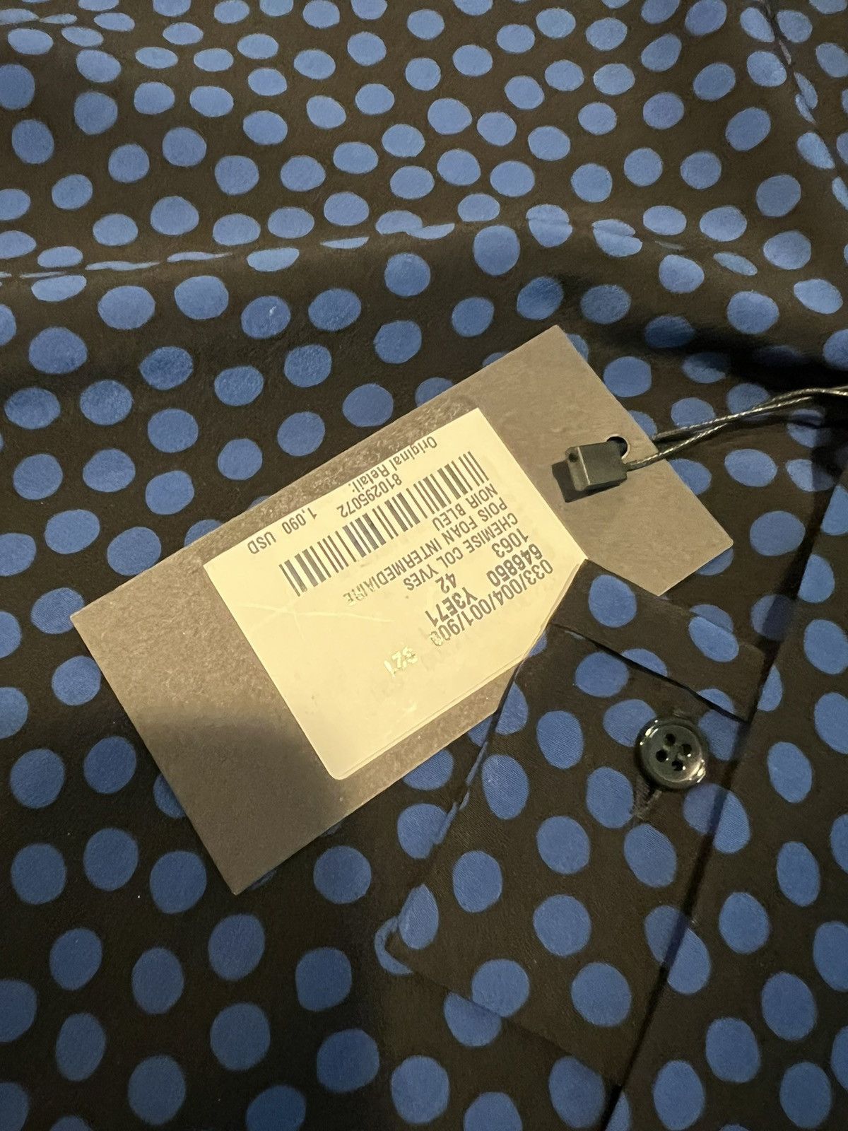 Saint Laurent Paris Saint Laurent silk loose fit dot shirt. 43/17. $1290 Size US XL / EU 56 / 4 - 4 Thumbnail