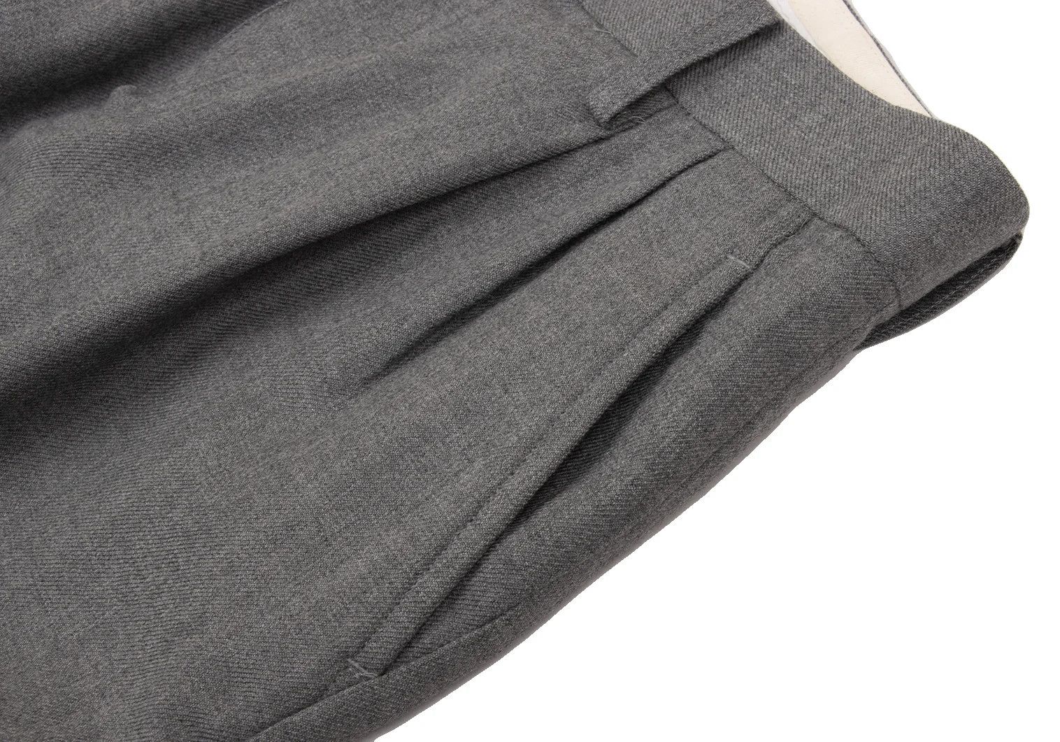 Ganryu Gray Wool Two-Tuck Sarouel Pants Size S Size US 30 / EU 46 - 4 Thumbnail