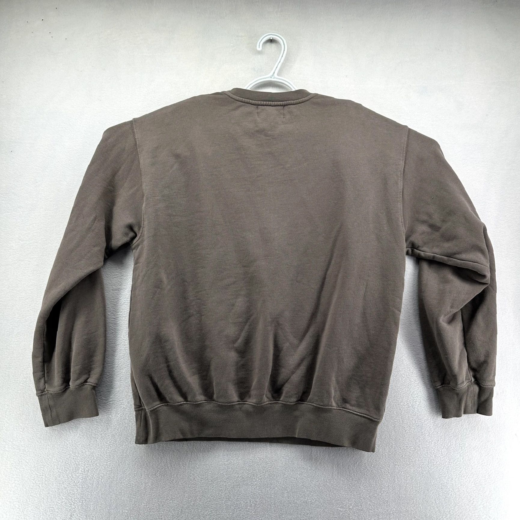 Madewell Madewell Sweatshirt Mens SM-MD Beige Fleece Crew Neck Solid Pullover NK077 Size M / US 6-8 / IT 42-44 - 7 Thumbnail