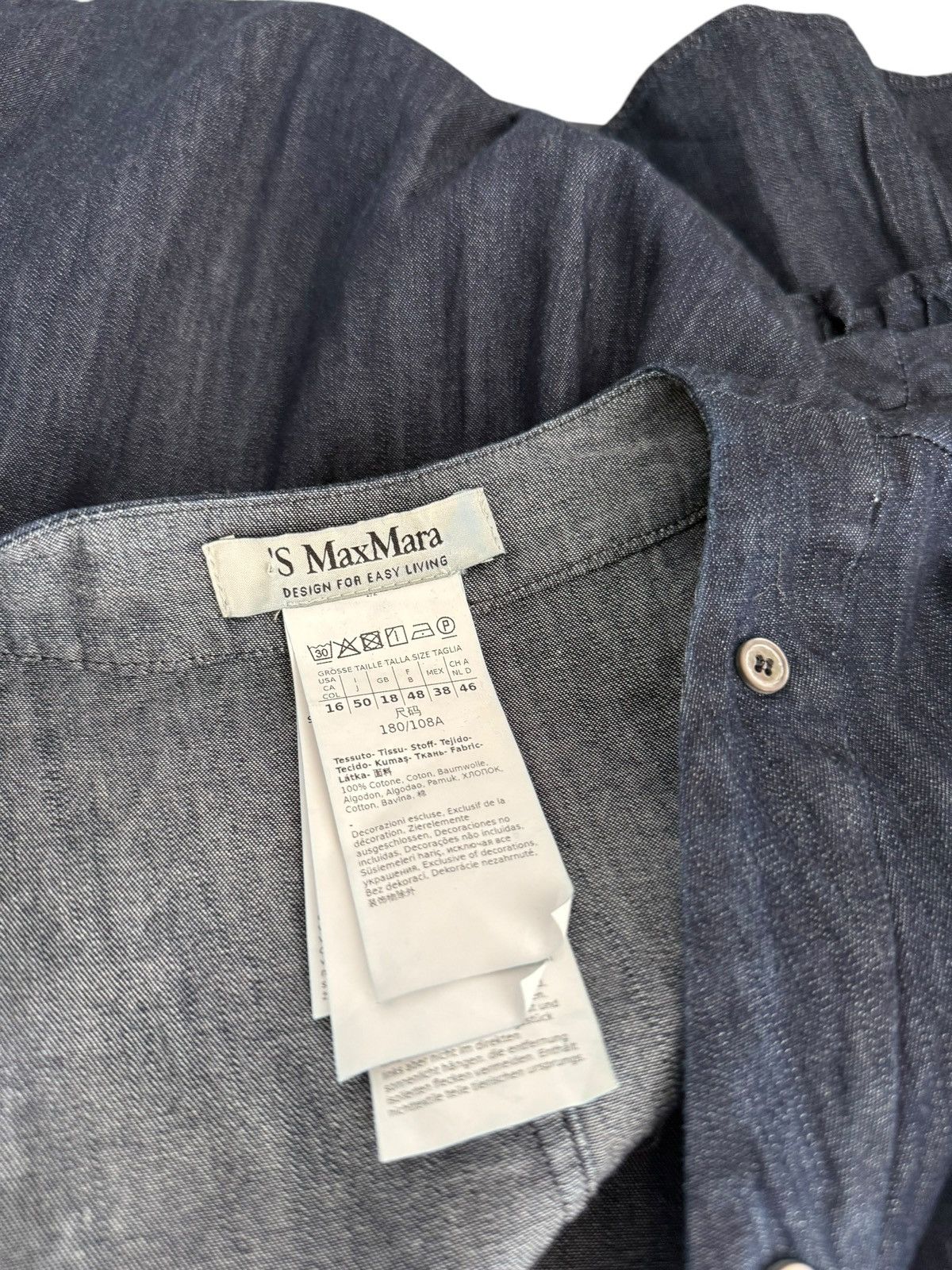 Max Mara Dress Max Mara 100% Cotton Size XXL / US 16-18 / IT 52-54 - 5 Thumbnail
