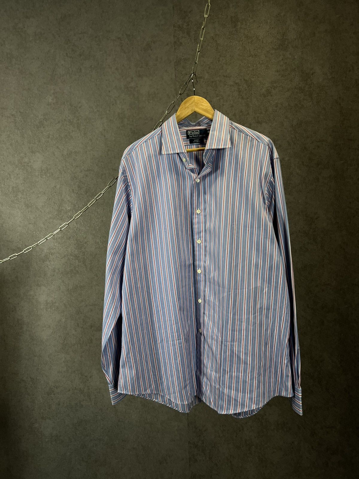 Polo Ralph Lauren Polo Ralph Lauren Regent vintage designer striped shirt Size US XL / EU 56 / 4 - 1 Thumbnail