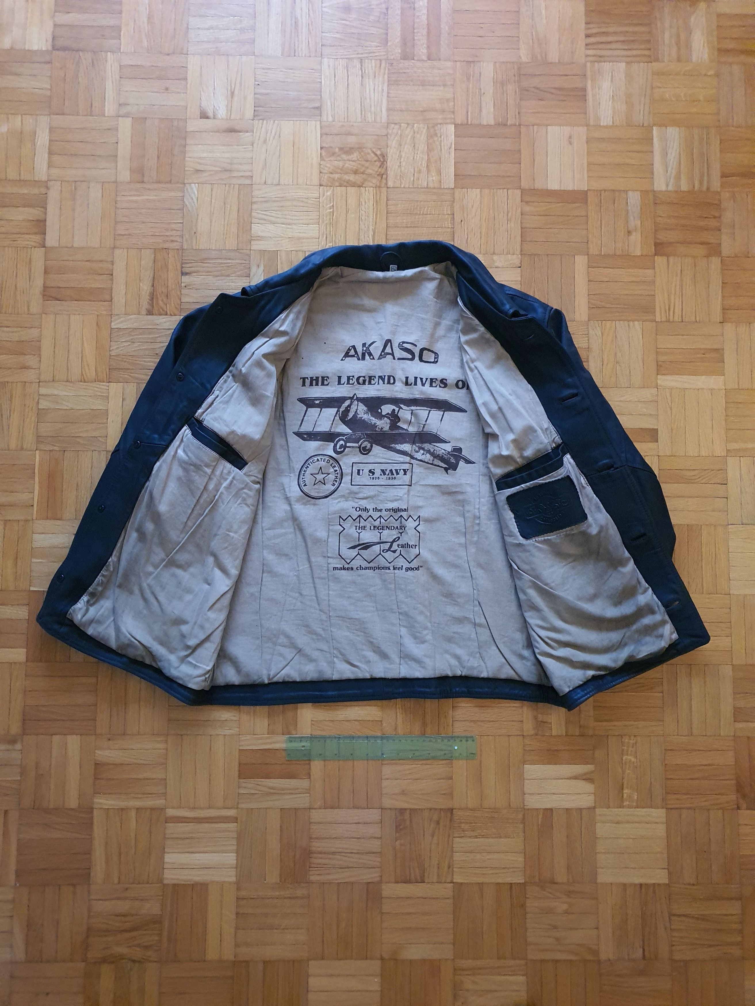 Genuine Leather AKASO - Leather Chore Work Early Flight Jacket - Heavy Size US XL / EU 56 / 4 - 5 Thumbnail