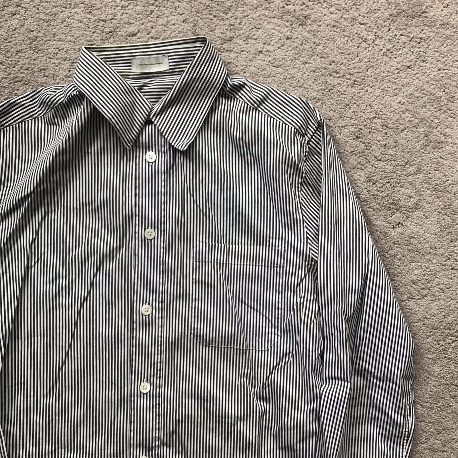Balenciaga Balenciaga Striped Shirt Size US M / EU 48-50 / 2 - 2 Thumbnail