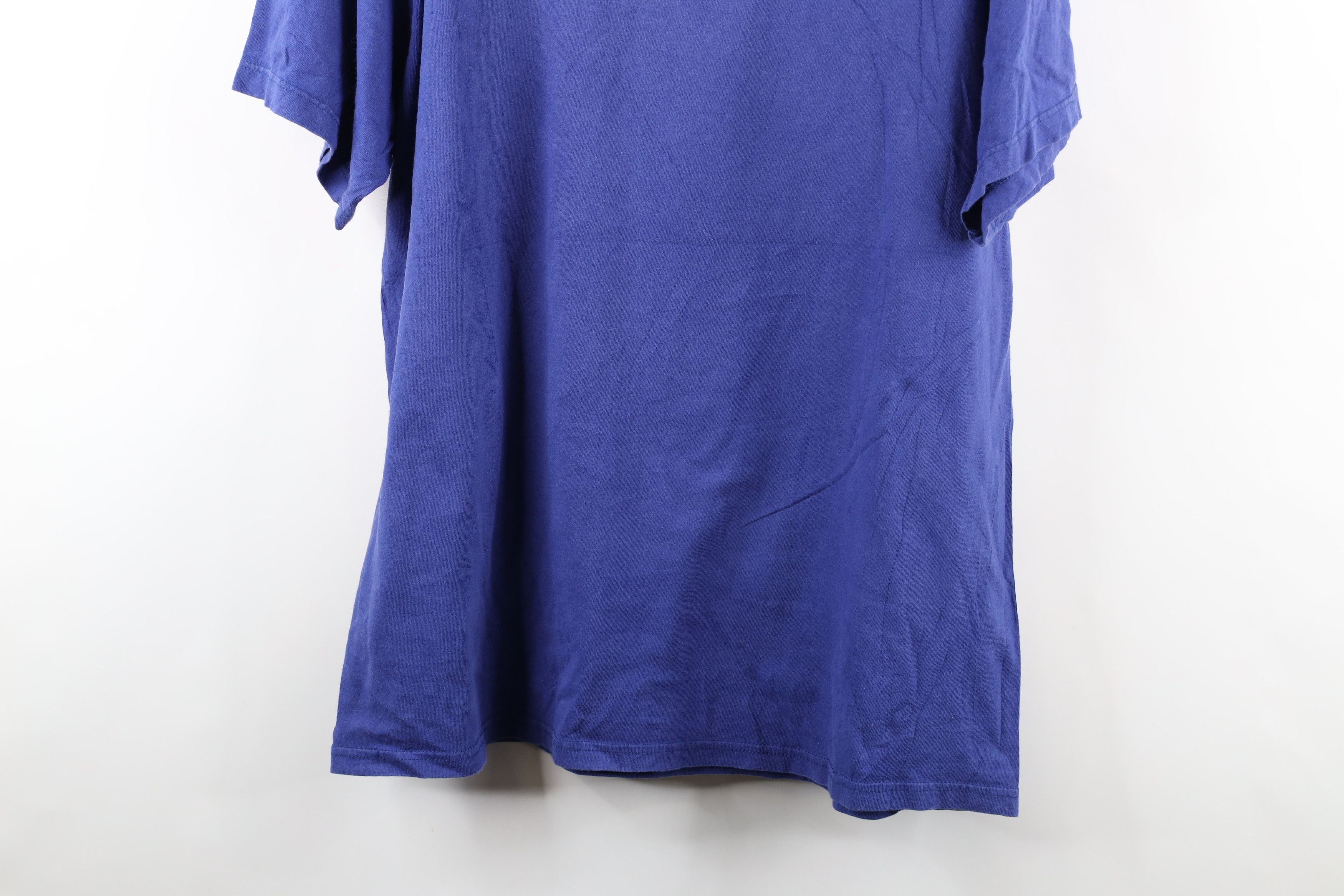 Nike Vintage 90s Nike Travis Scott Mini Swoosh T-Shirt Blue USA Size US L / EU 52-54 / 3 - 9 Thumbnail