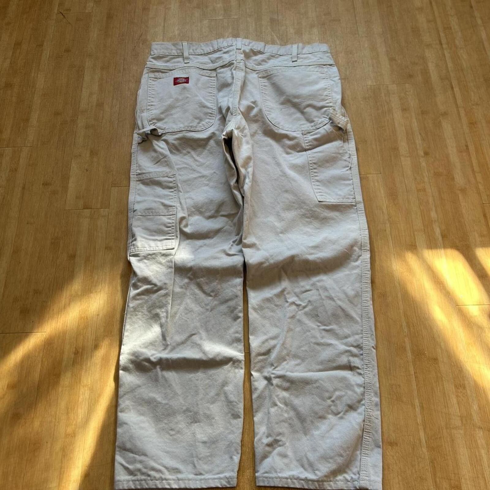 Dickies Vintage y2k White Dickies Painter Carpenter Baggy Pants 34’ Size US 34 / EU 50 - 2 Thumbnail