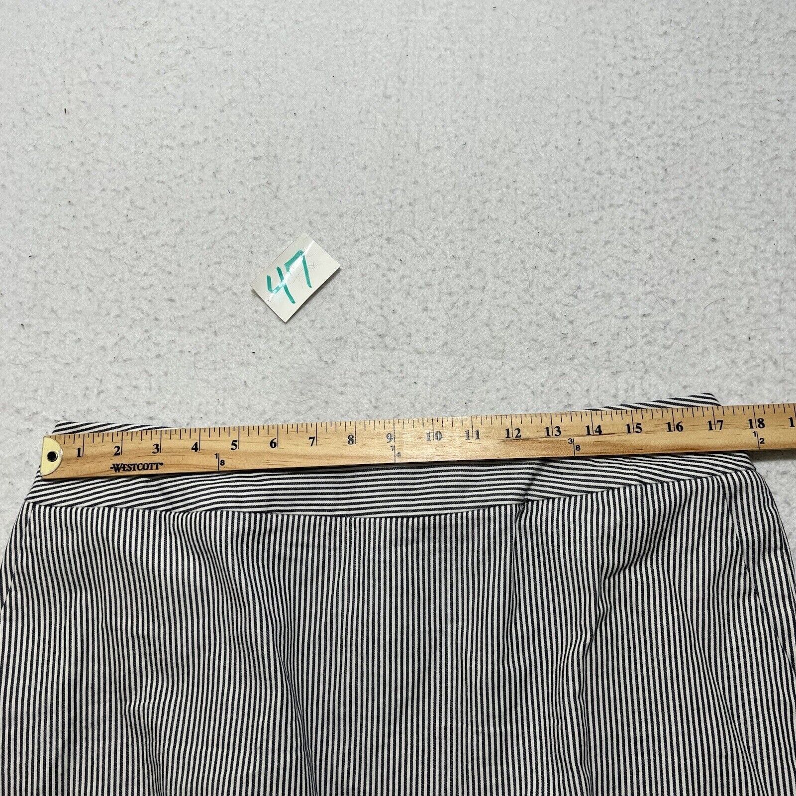 Other Talbots 14W Straight Pencil Skirt Career Navy Striped Slit Size 36" / US 14 / IT 50 - 9 Thumbnail