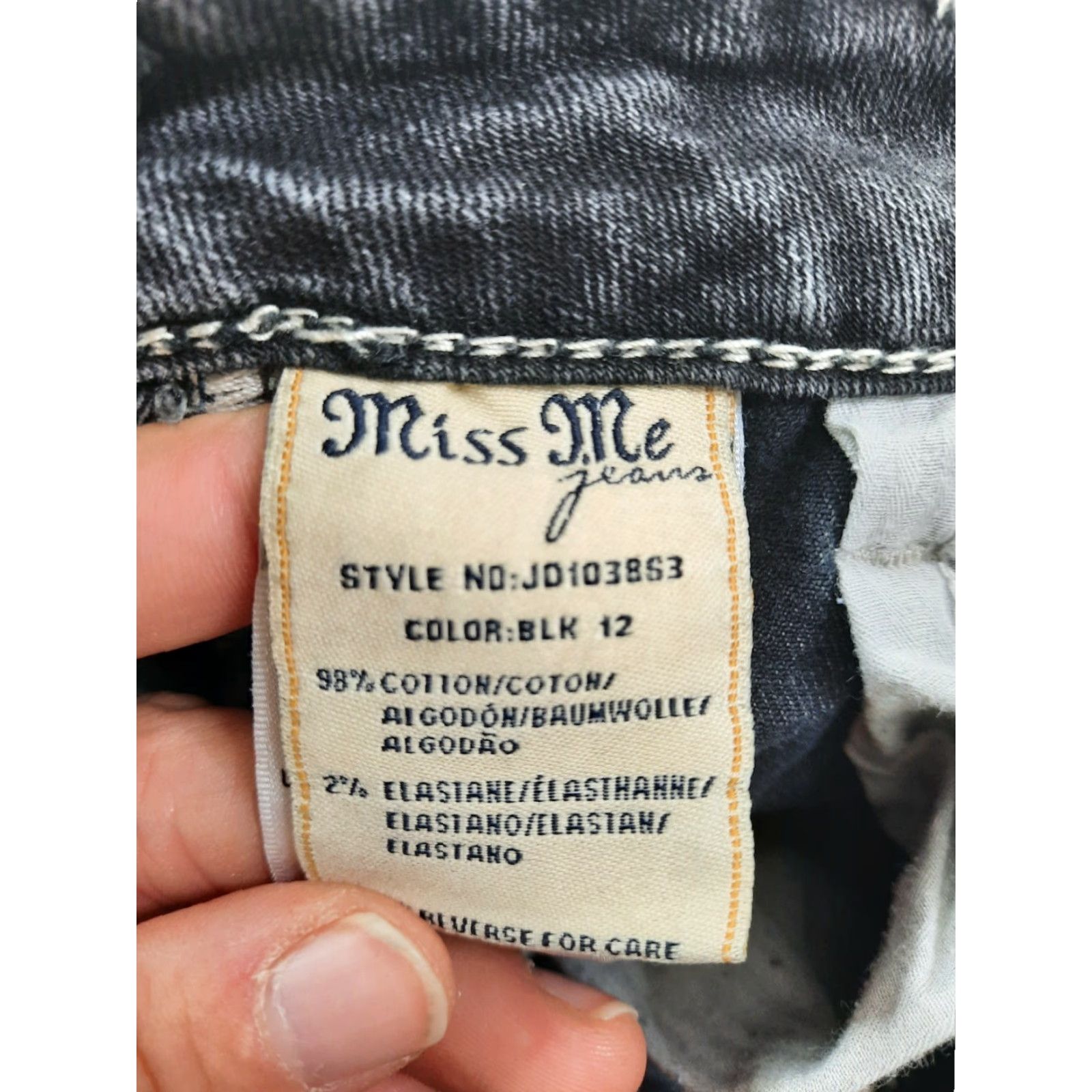 Miss Me Miss Me Denim Women’s Skinny Jeans JD103853 27 Distressed Embellished M2J Blue Denim Size 27" / US 4 / IT 40 - 6 Thumbnail