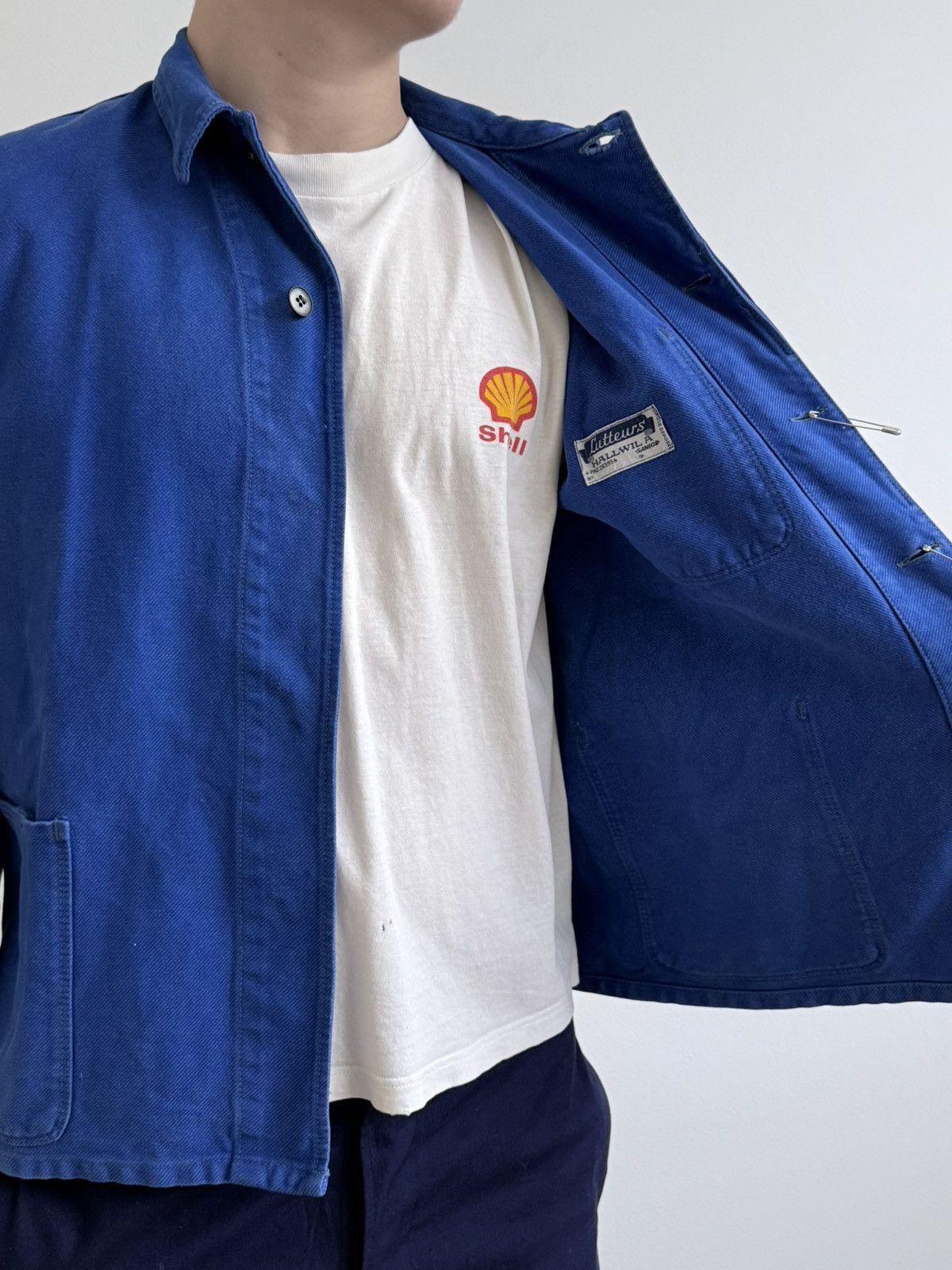 Vetra Vintage 60s „Lutteurs” French Workwear Sanfor Chore Jacket Size US L / EU 52-54 / 3 - 2 Thumbnail