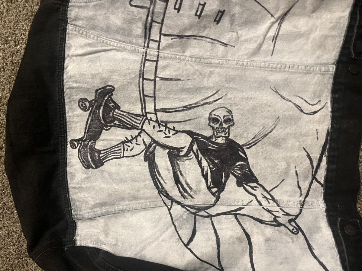 Levi's Handpainted custom unique jean jacket. Size US M / EU 48-50 / 2 - 1 Thumbnail