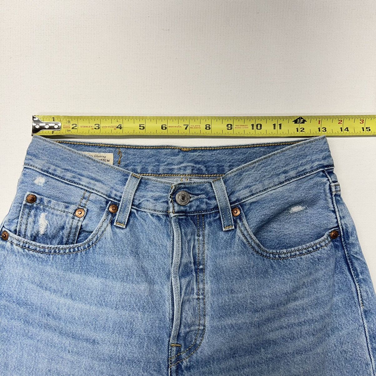 Levi's Levis Premium Jeans Blue 501 Straight Original Denim Ripped Size 25" / US 0 / IT 36 - 24 Thumbnail