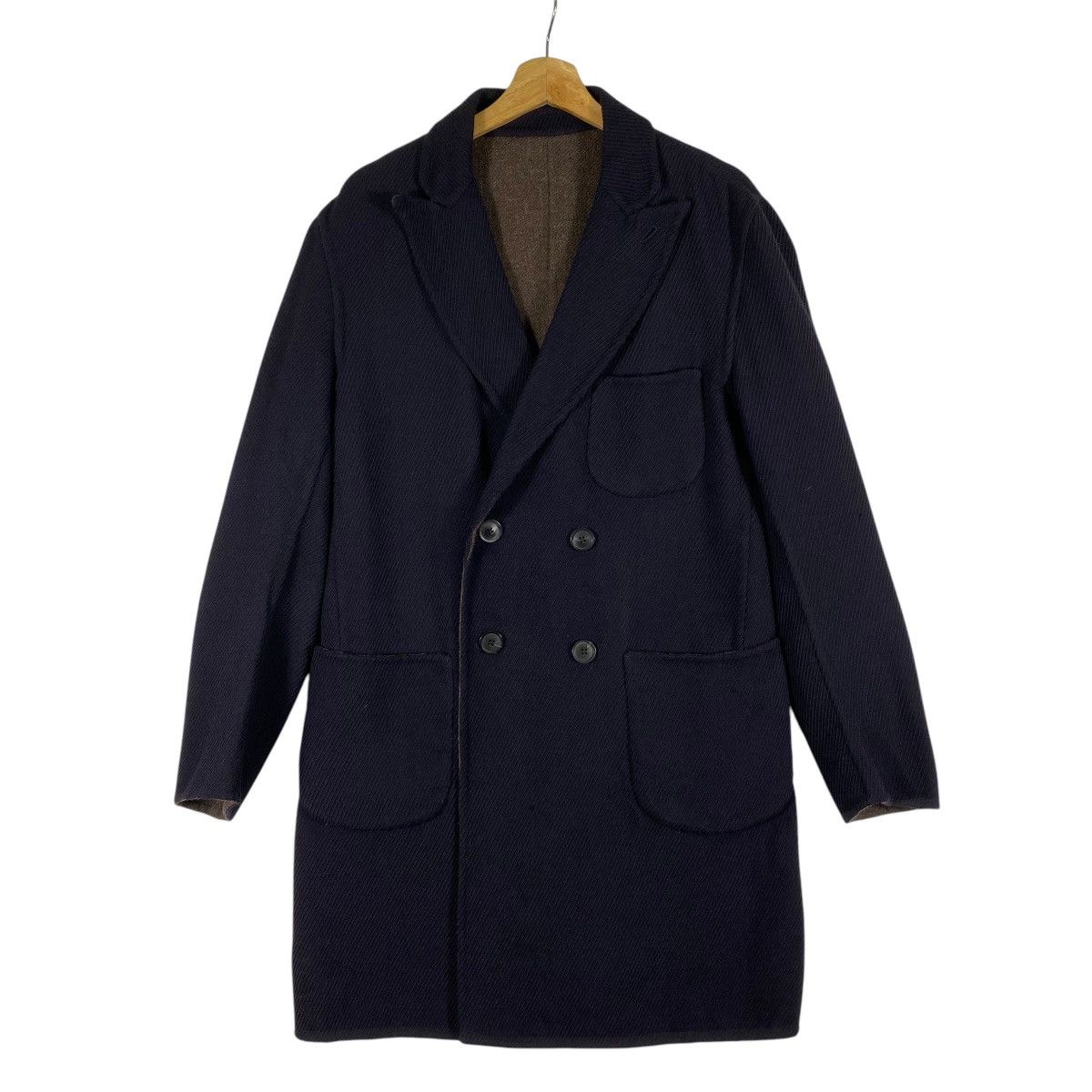 Lardini Lardini Long Jacket Double Breasted Reversible Size US M / EU 48-50 / 2 - 1 Thumbnail