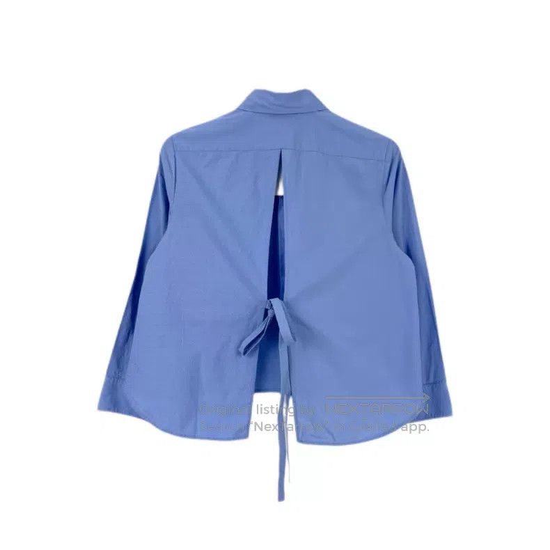 Loewe Loewe Blue Full Logo Back Straps Shirt Size XS / US 0-2 / IT 36-38 - 2 Thumbnail