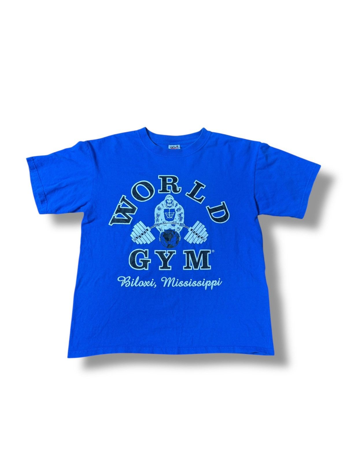 RARE* VINTAGE 90s 00s WORLD GYM GORILLA TSHIRT BODYBUILDING