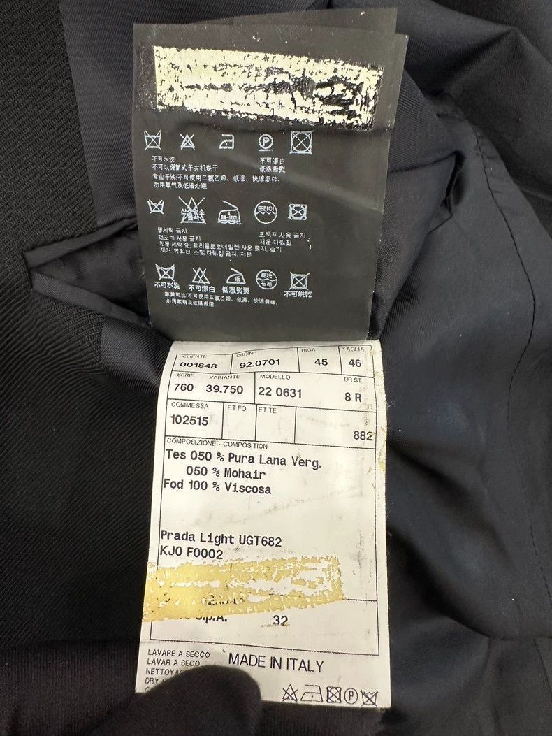 Prada Prada Black Wool Suit Jacket for Men -2505 Size US XL / EU 56 / 4 - 8 Thumbnail