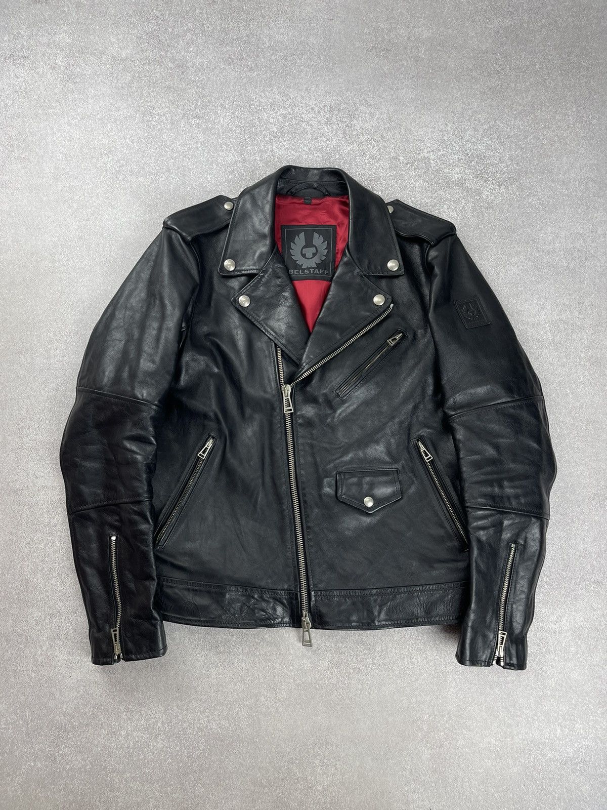 Belstaff Belstaff Black Leather Sidmouth Biker Jacket Size 54 Size US L / EU 52-54 / 3 - 1 Thumbnail