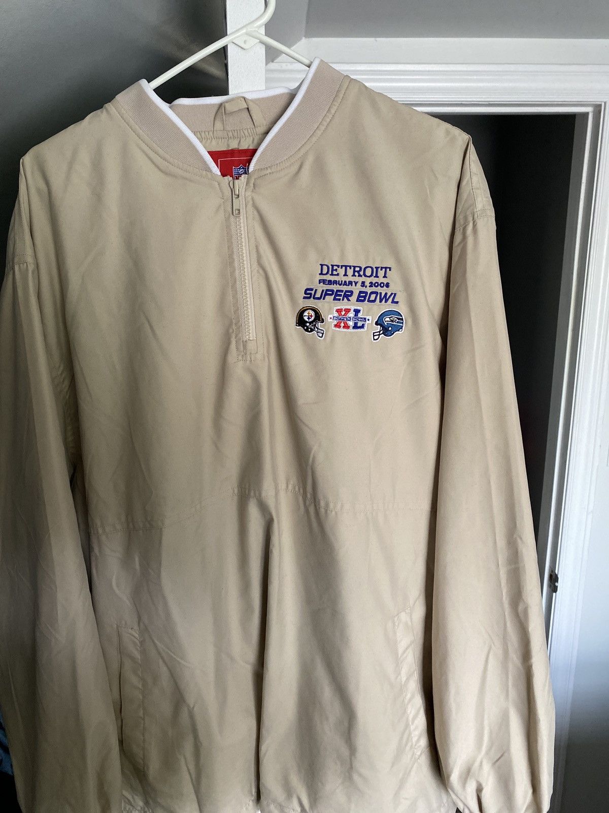 NFL SUPER BOWL XL FEBRUARY 5 2006 quarter zip jacket Size US XL / EU 56 / 4 - 1 Thumbnail