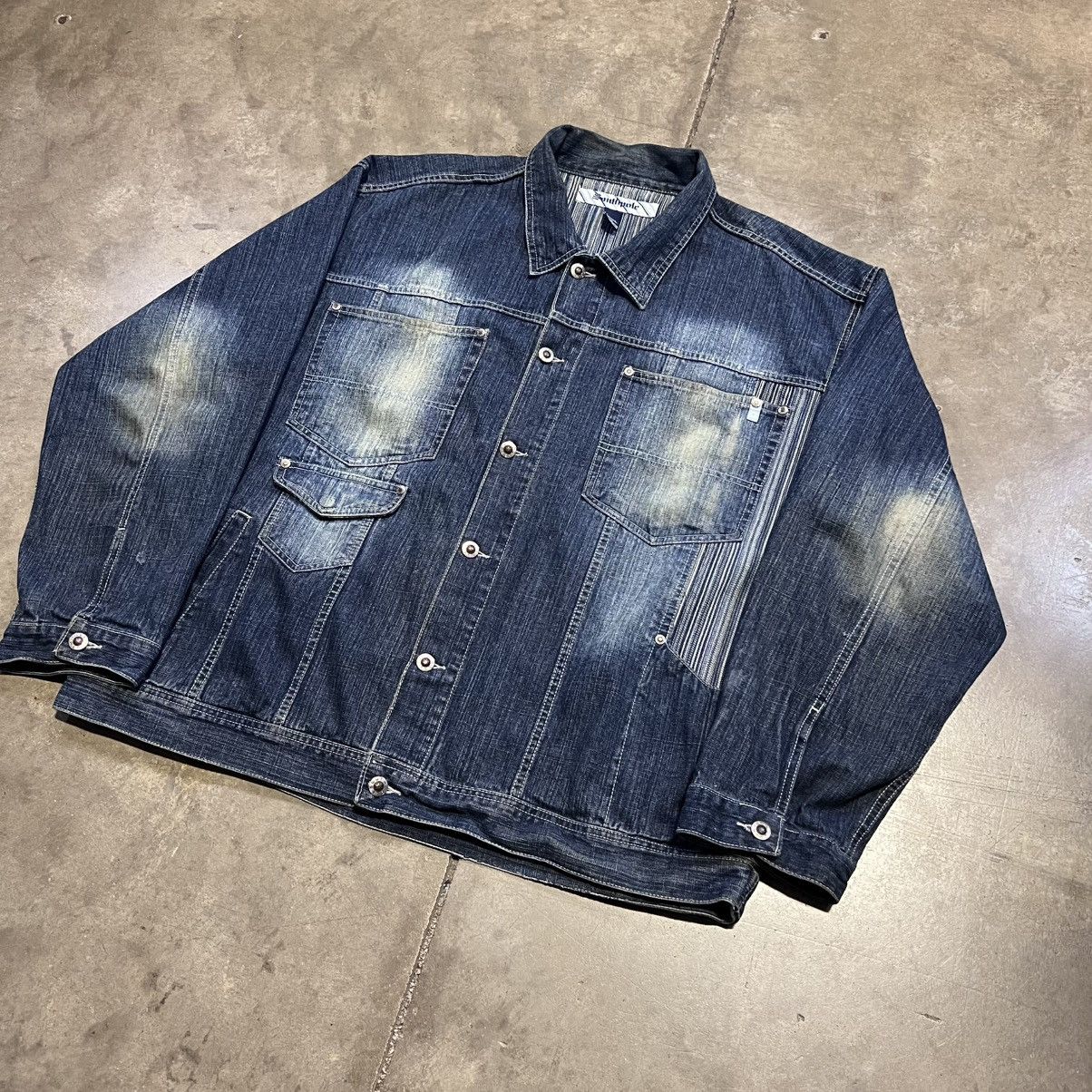 Southpole Vintage Y2K SouthPole Denim Jean Jacket Faded Hip Hop Y2K Size US XXL / EU 58 / 5 - 5 Thumbnail