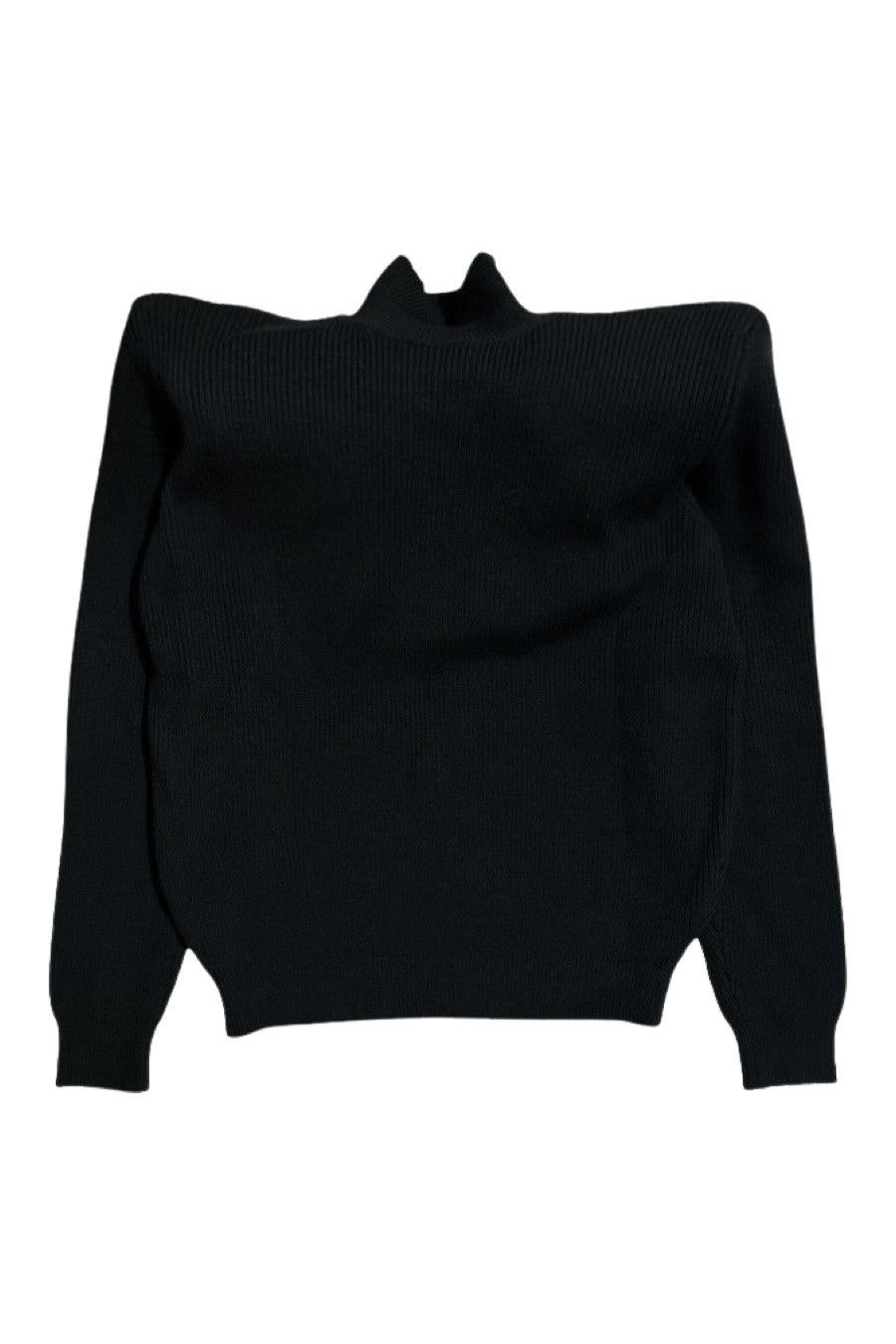 image of Balenciaga Winter 20 Runway Pagoda Turtleneck Sweater in Black, Women's (Size XS)