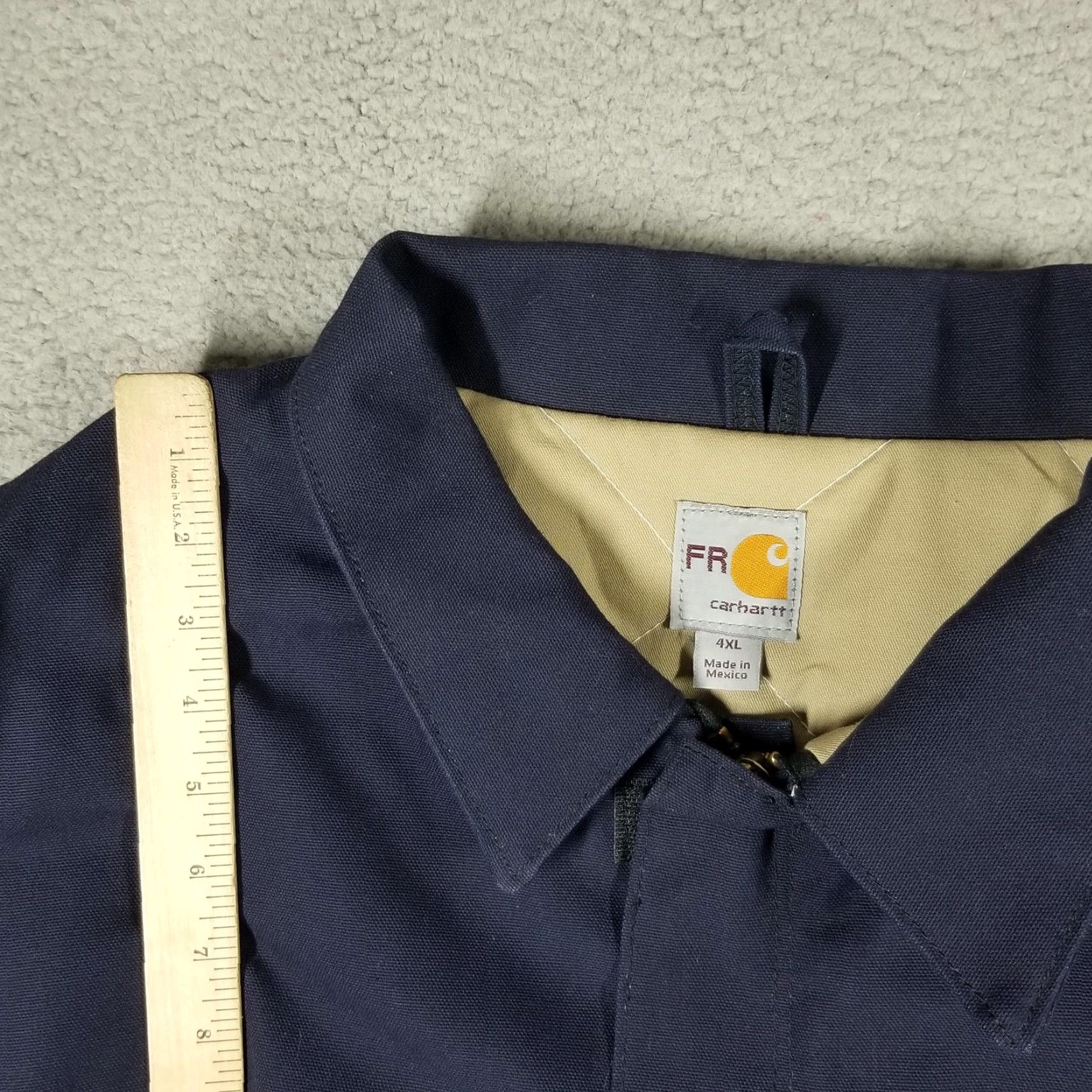Carhartt VINTAGE Carhartt Jacket 4XL Navy Flame Resistant Quilted Workwear NFPA 2112 Mens Size US XXL / EU 58 / 5 - 3 Thumbnail