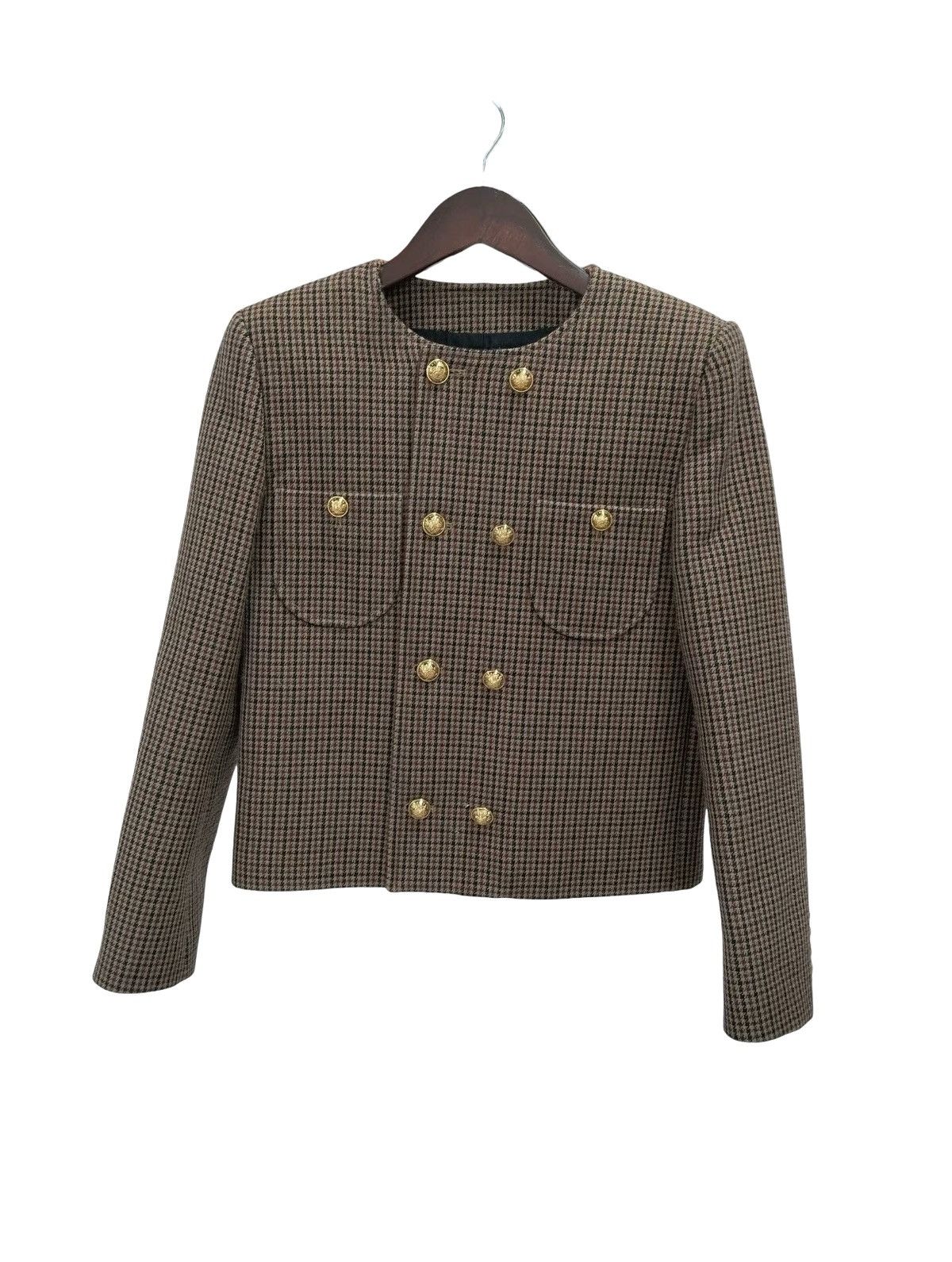 Celine Celine Chelsea jacket with 8 buttons double houndstooth wool Size XS / US 0-2 / IT 36-38 - 1 Thumbnail