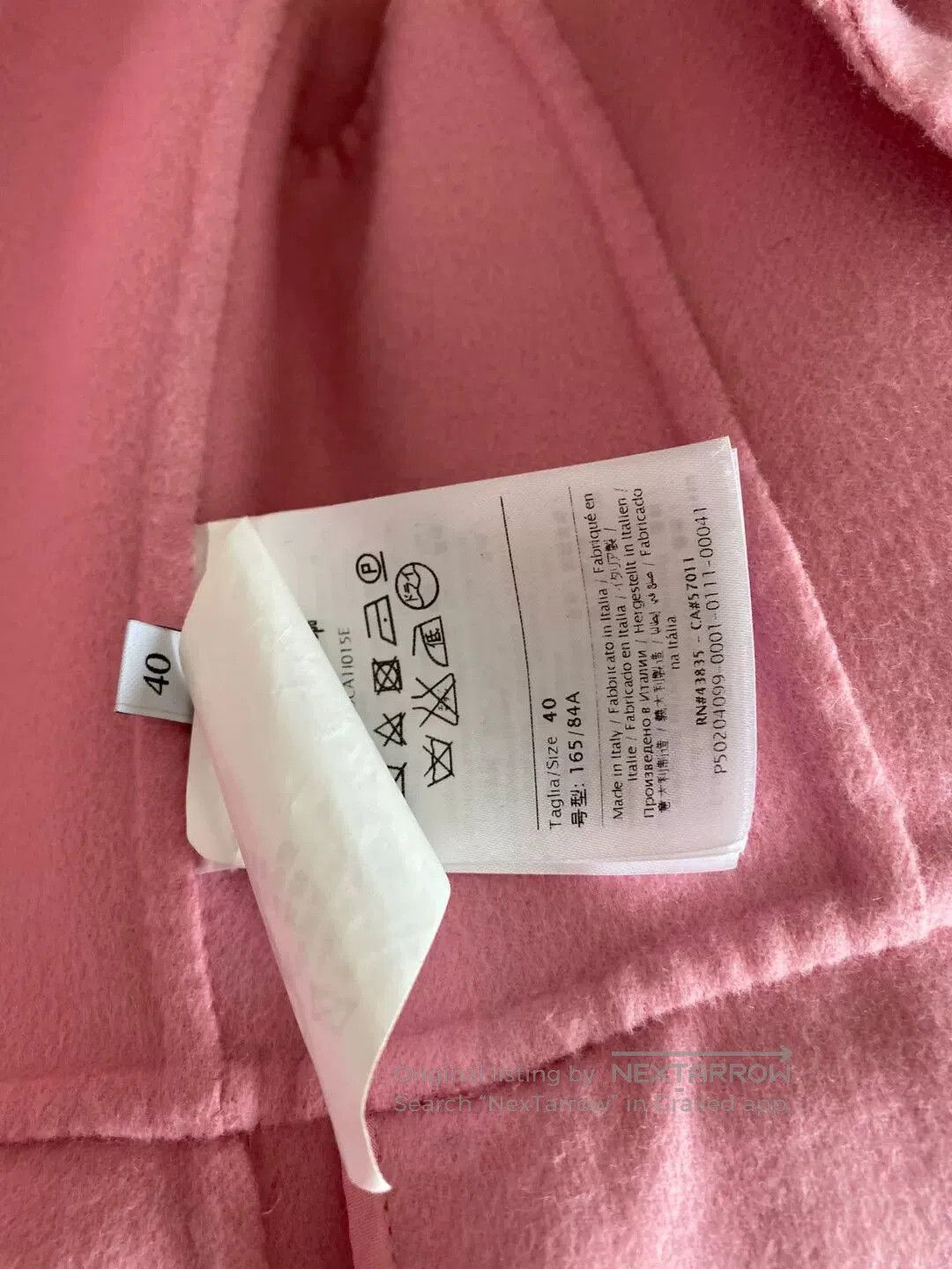 Valentino Valentino Pink Wool Cashmere Coat. Size US S / EU 44-46 / 1 - 3 Thumbnail