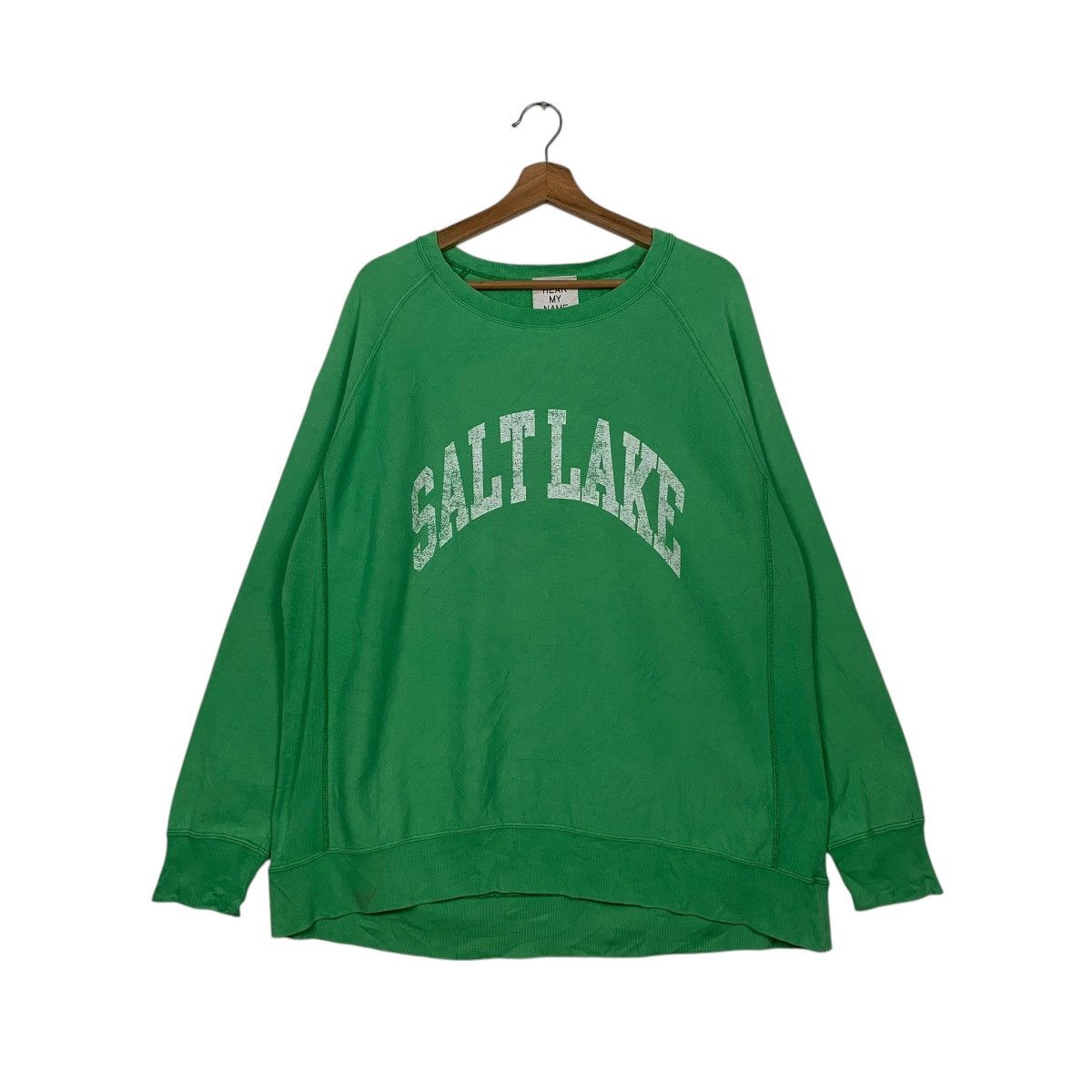 Japanese Brand Salt Lake Crewneck Green Sweatshirt Size L / US 10 / IT 46 - 1 Thumbnail