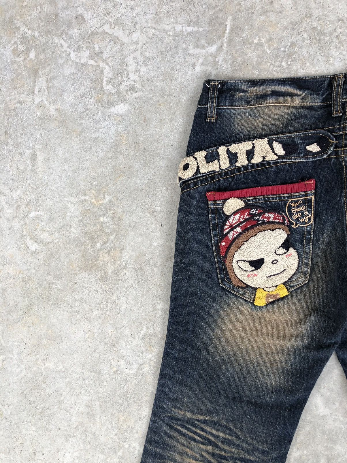 Japanese Brand Rare Yoshitomo Nara Lolita Dog Distressed Jeans Size US 34 / EU 50 - 10 Thumbnail