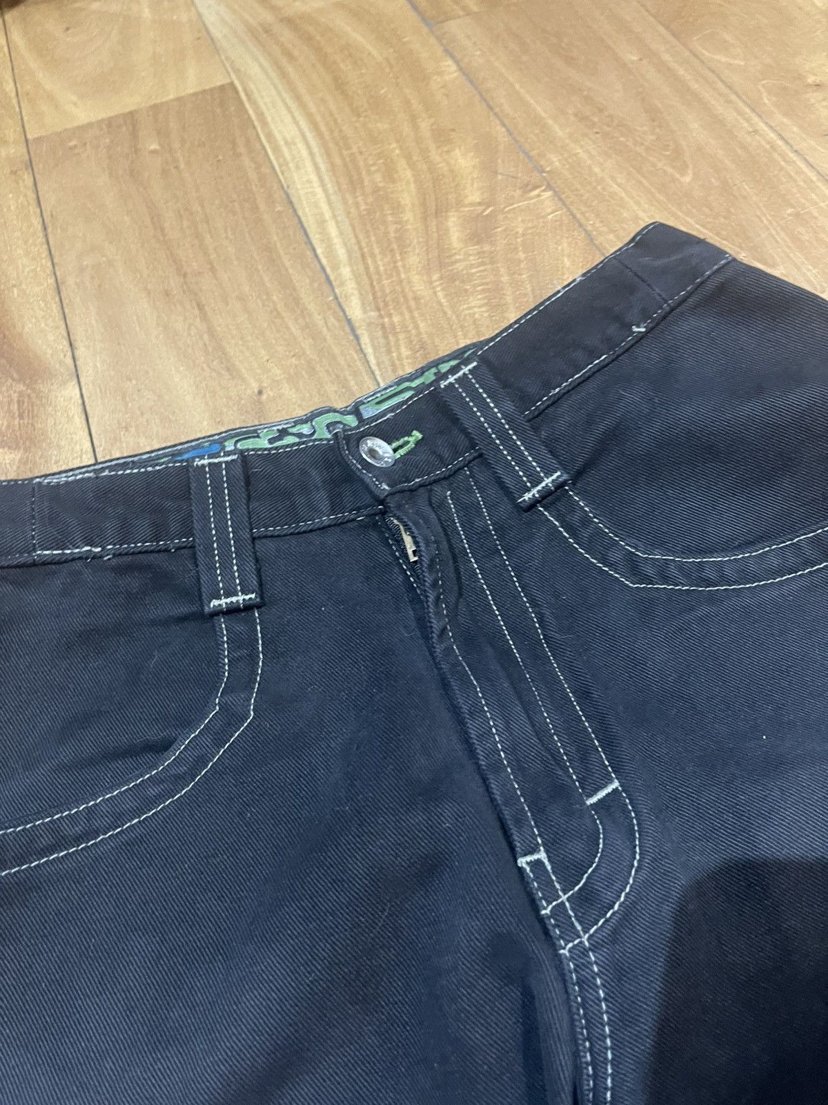 JNCO Vintage black Jnco trog 34x30 Jeans Y2K surfwear SK8 Size US 34 / EU 50 - 13 Thumbnail