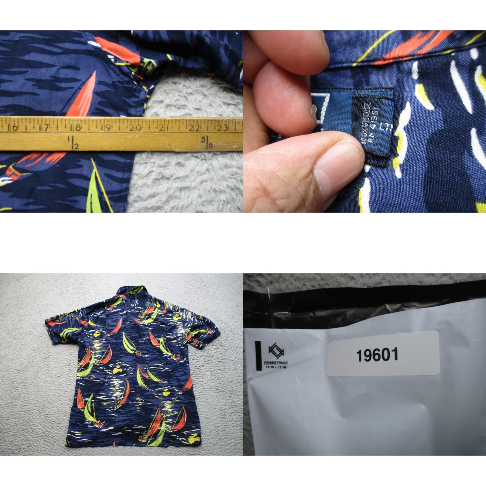 Polo Ralph Lauren VINTAGE Polo Ralph Lauren Hawaiian Shirt Mens S Sailboat Loop Collar Camp Button Size US S / EU 44-46 / 1 - 8 Thumbnail