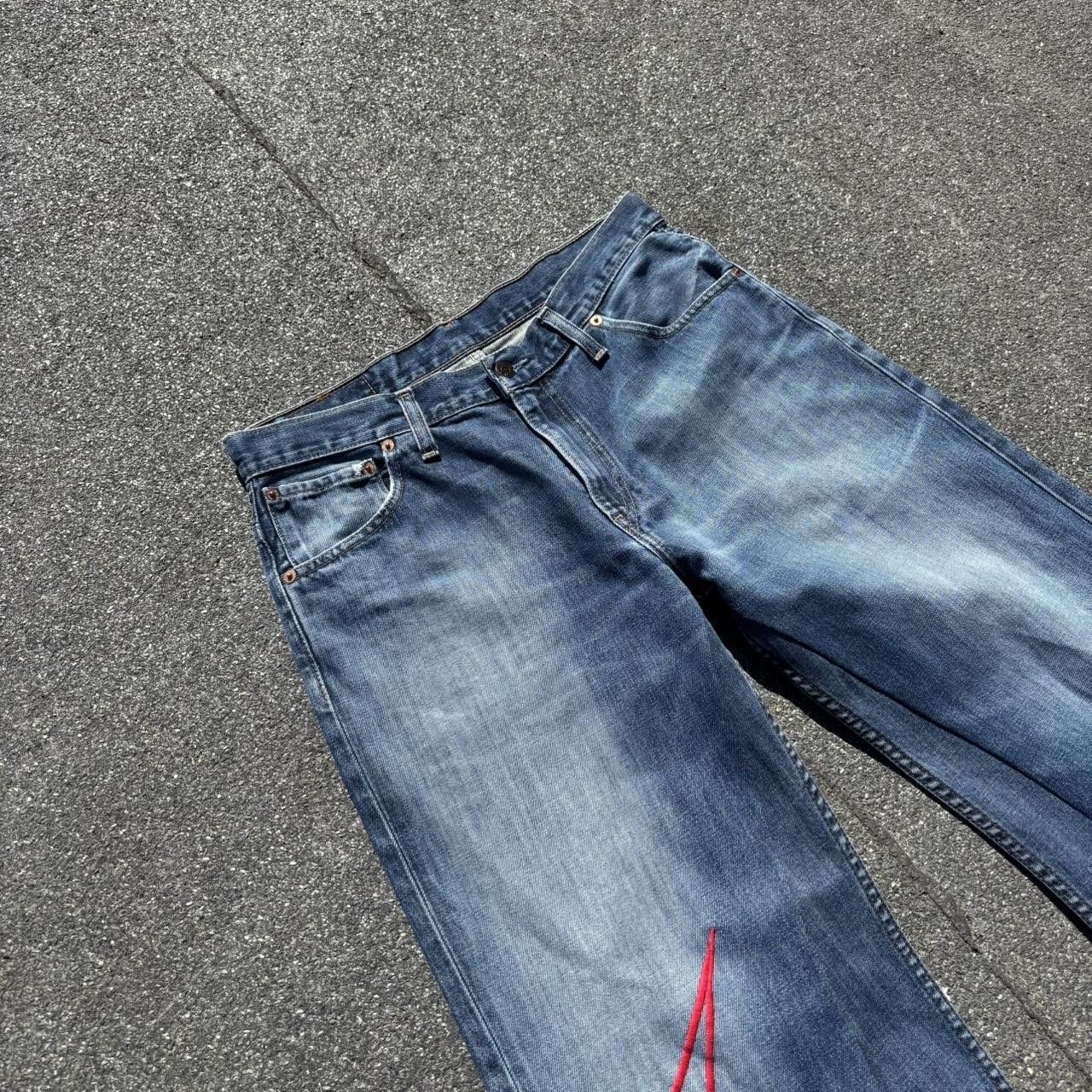 Affliction × Japanese Brand × Vintage jnco affliction style tribal embroidered jeans Size US 32 / EU 48 - 3 Thumbnail