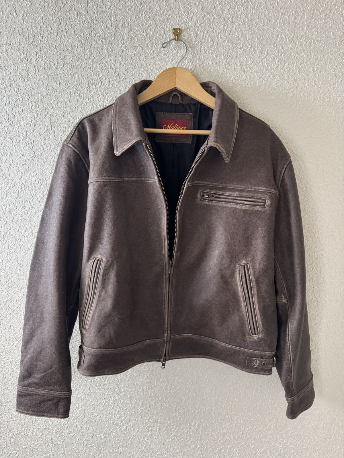 Mutimer Mutimer Aged Heavy Wash Leather Jacket | Grailed