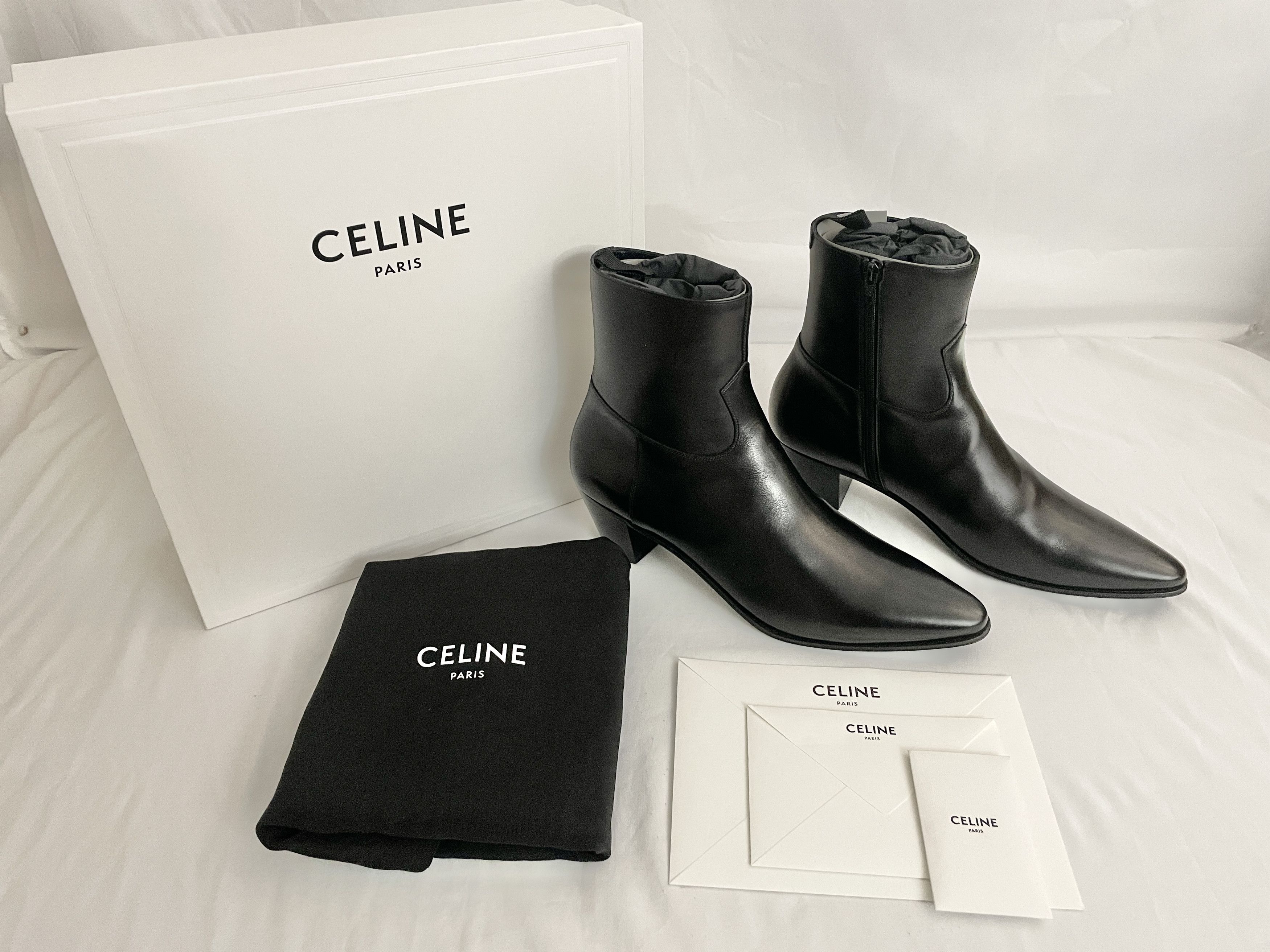 Celine o1rshd11223 Jacno Oxford Derby Boots Low in Black | Grailed