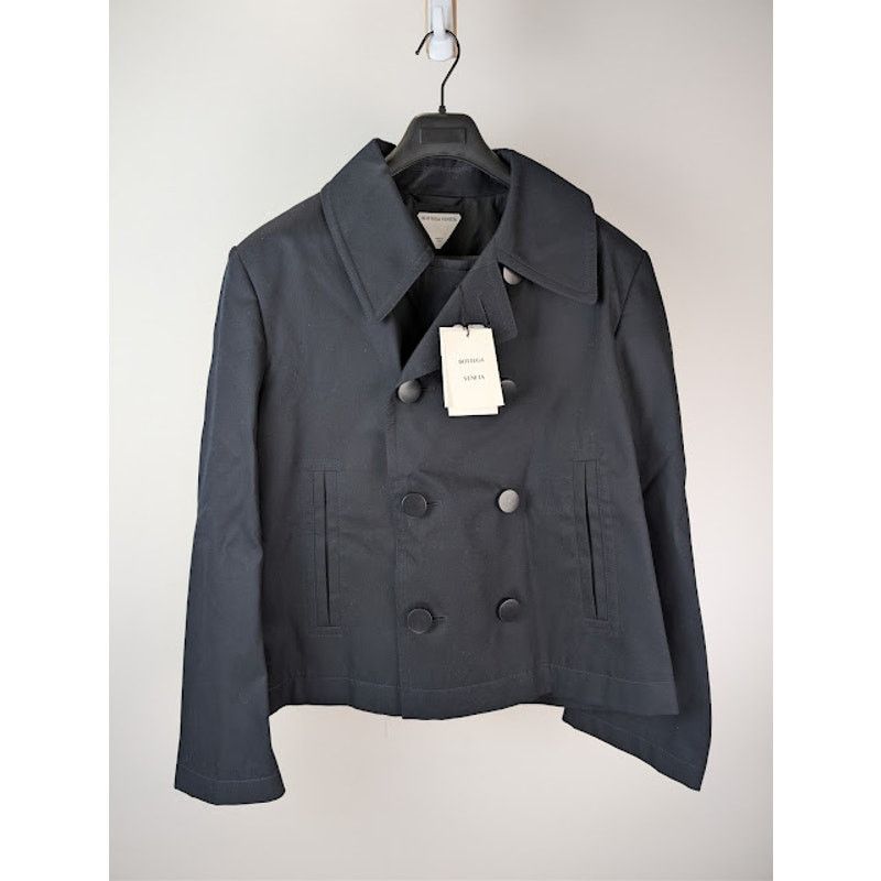 Bottega Veneta o1rshd1 Cotton Twill Caban Jacket in Midnight Blue Size US L / EU 52-54 / 3 - 2 Thumbnail