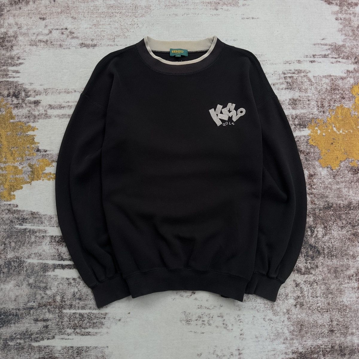 Kenzo KENZO GOLF VINTAGE BLACK CREWNECK SWEATSHIRT EMBROIDED LOGO Size US M / EU 48-50 / 2 - 1 Thumbnail