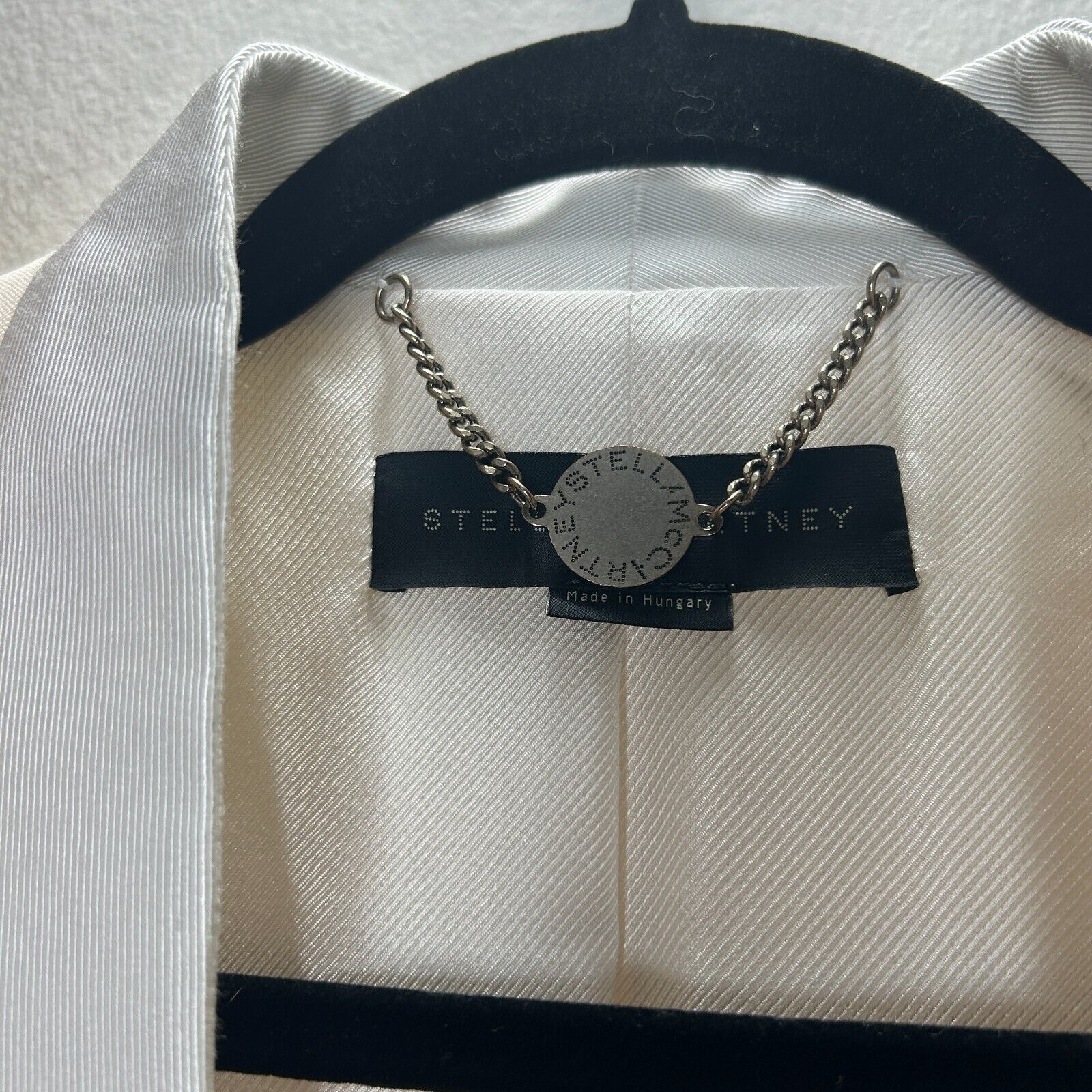 Stella McCartney Stella McCartney Cream White Lapel 1-Button Blazer 42 / 12 Size XL / US 12-14 / IT 48-50 - 11 Thumbnail