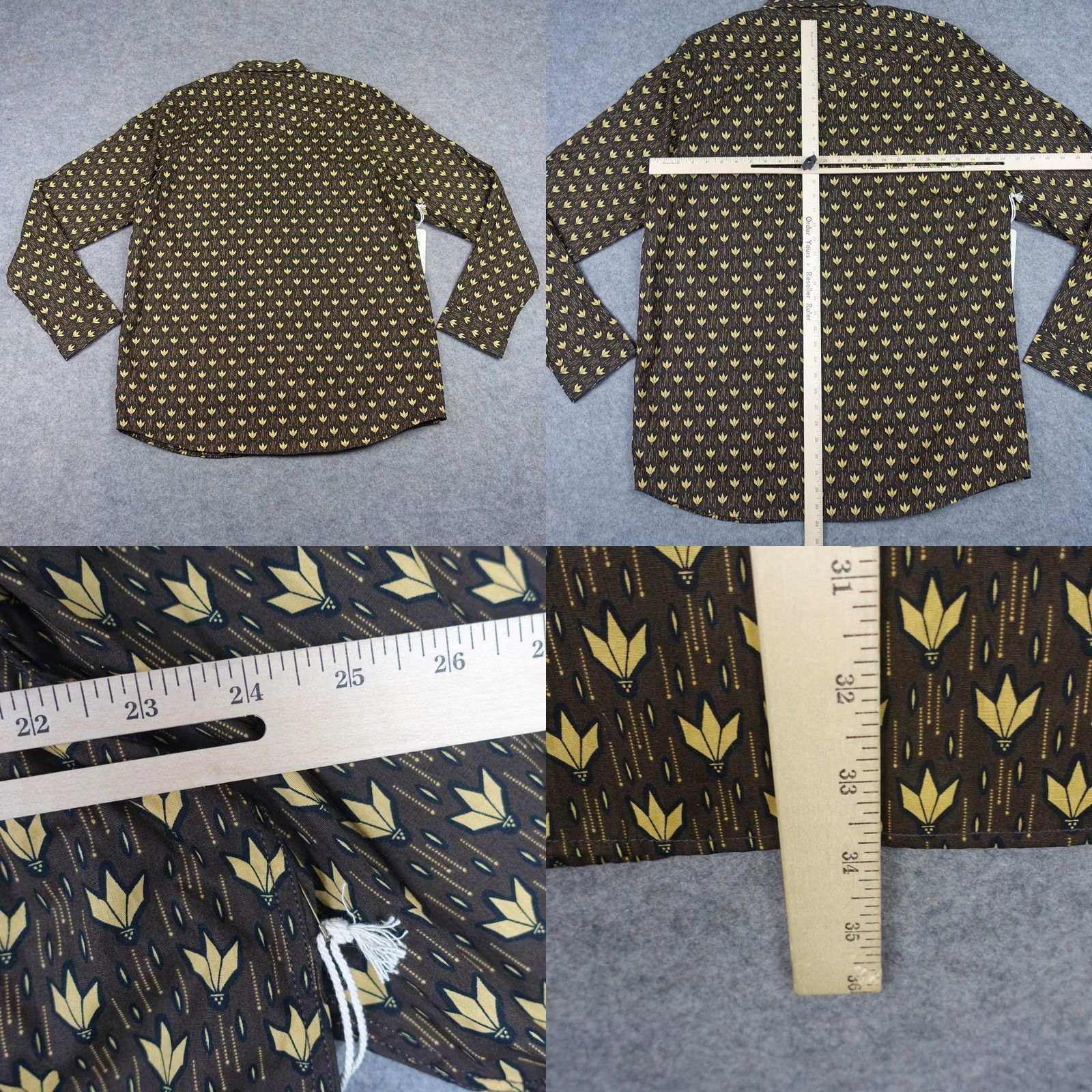 Cody James Cody James Shirt Mens 2XL Tall Brown Geometric Pattern Western Snap Long Sleeve Size US XXL / EU 58 / 5 - 8 Thumbnail