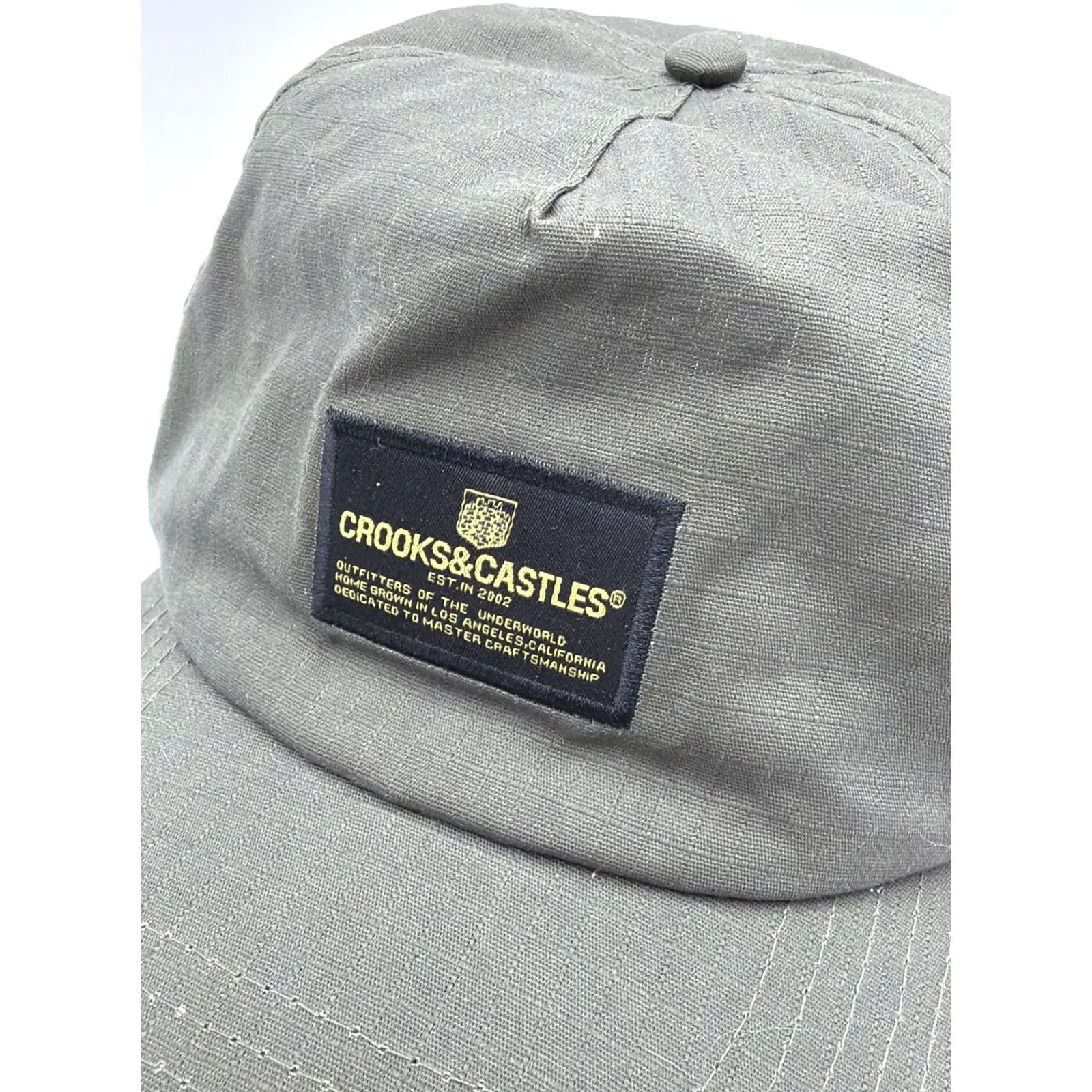 Crooks & Castles Crooks & Castles Snapback Hat Baseball Cap OD Olive Green Adjustable Men One Size Green Casual Mens Size ONE SIZE - 2 Thumbnail