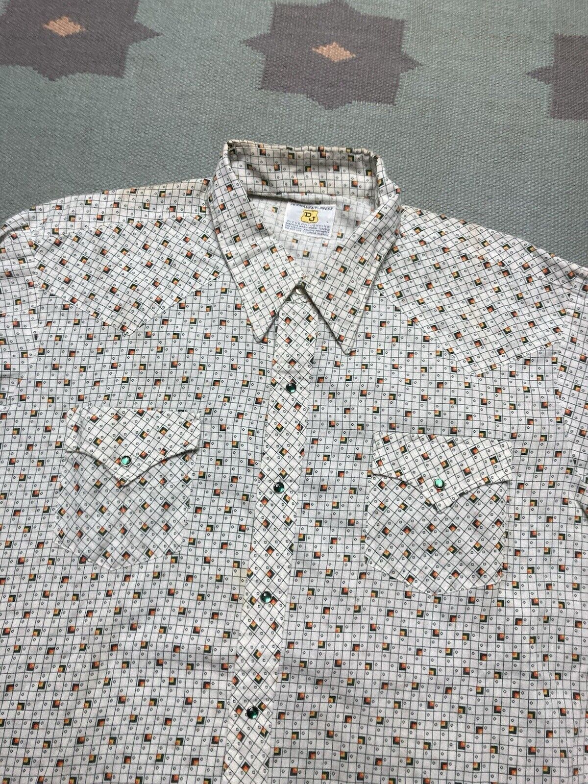 Vintage 70s Pearl snap shirt Dickson Jenkins western long tails XL Size US XL / EU 56 / 4 - 3 Thumbnail