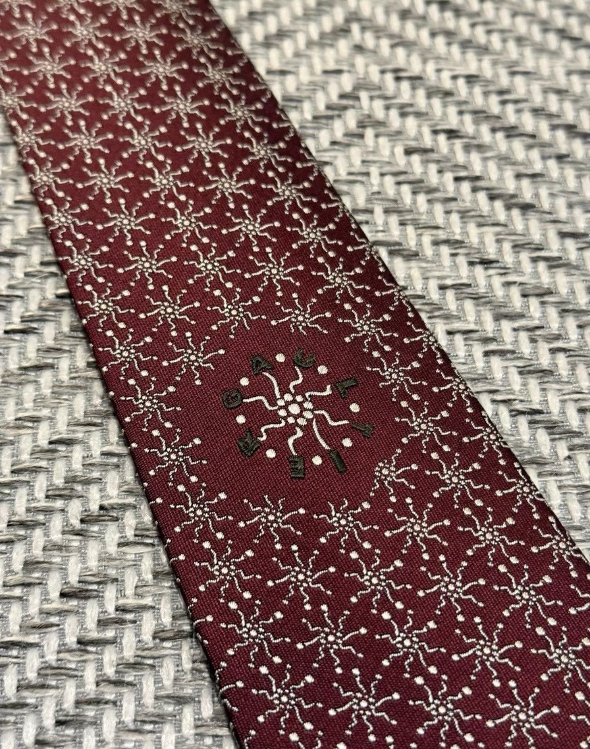 Jean Paul Gaultier Jean Paul Gaultier Chainmail Burgundy Radiant Floral Tie K23 Size ONE SIZE - 2 Thumbnail