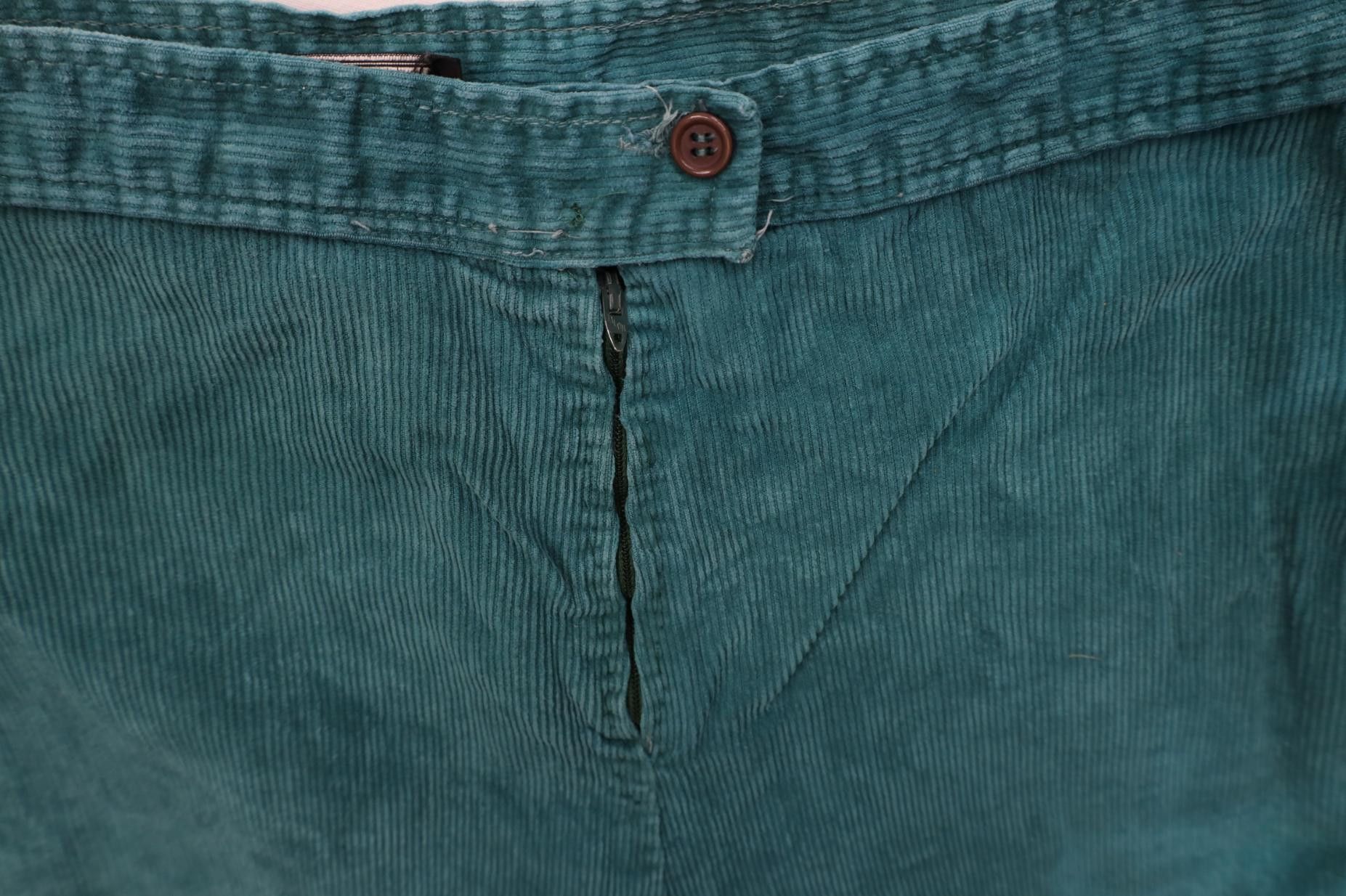 Vintage Vintage 70s Streetwear Corduroy Bell Bottoms Pants Teal Size 36" / US 14 / IT 50 - 8 Thumbnail