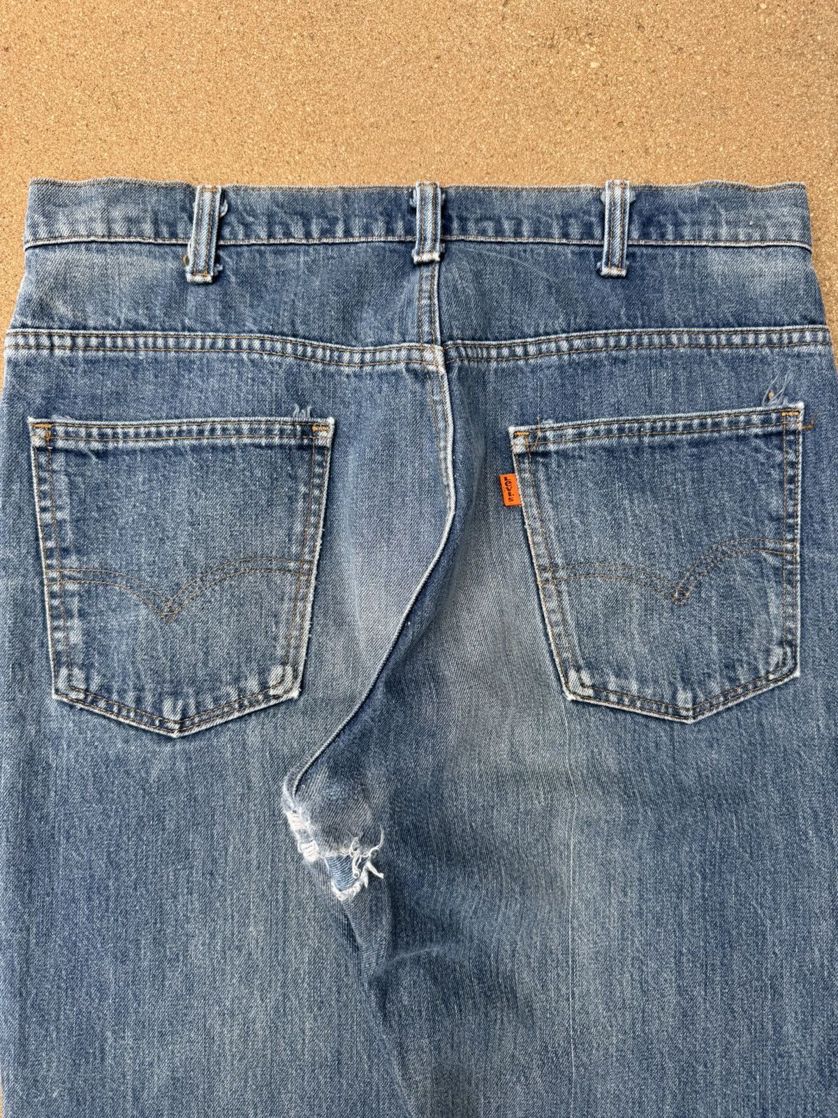Levi's × Vintage Vtg 70’s Levi’s 646 Orange Tab Bellbottom Flare Jeans 35x32 Size US 35 - 7 Thumbnail