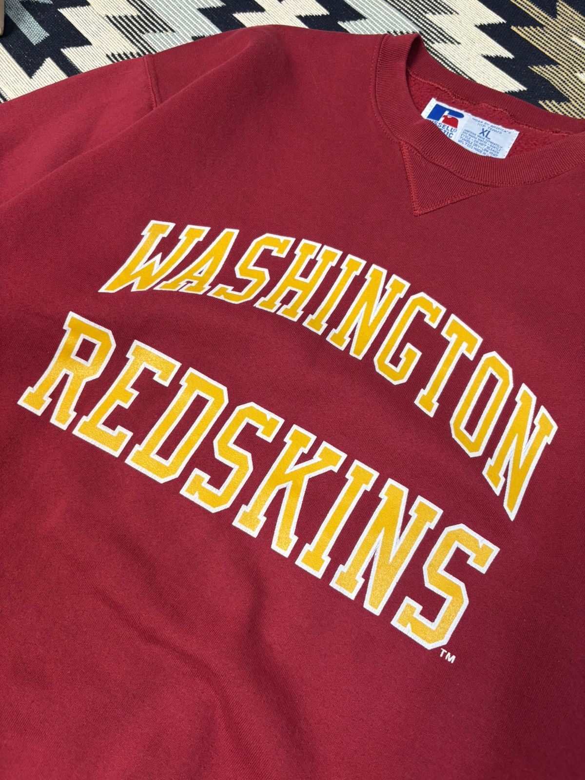 Russell Athletic Washington Redskins Vintage Crewneck Sweater Size US XL / EU 56 / 4 - 4 Thumbnail