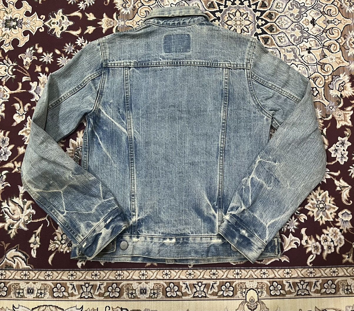 OMNIGOD Vintage Domingo Omnigod Distressed Stain Denim Jacket Size XS / US 0-2 / IT 36-38 - 12 Thumbnail