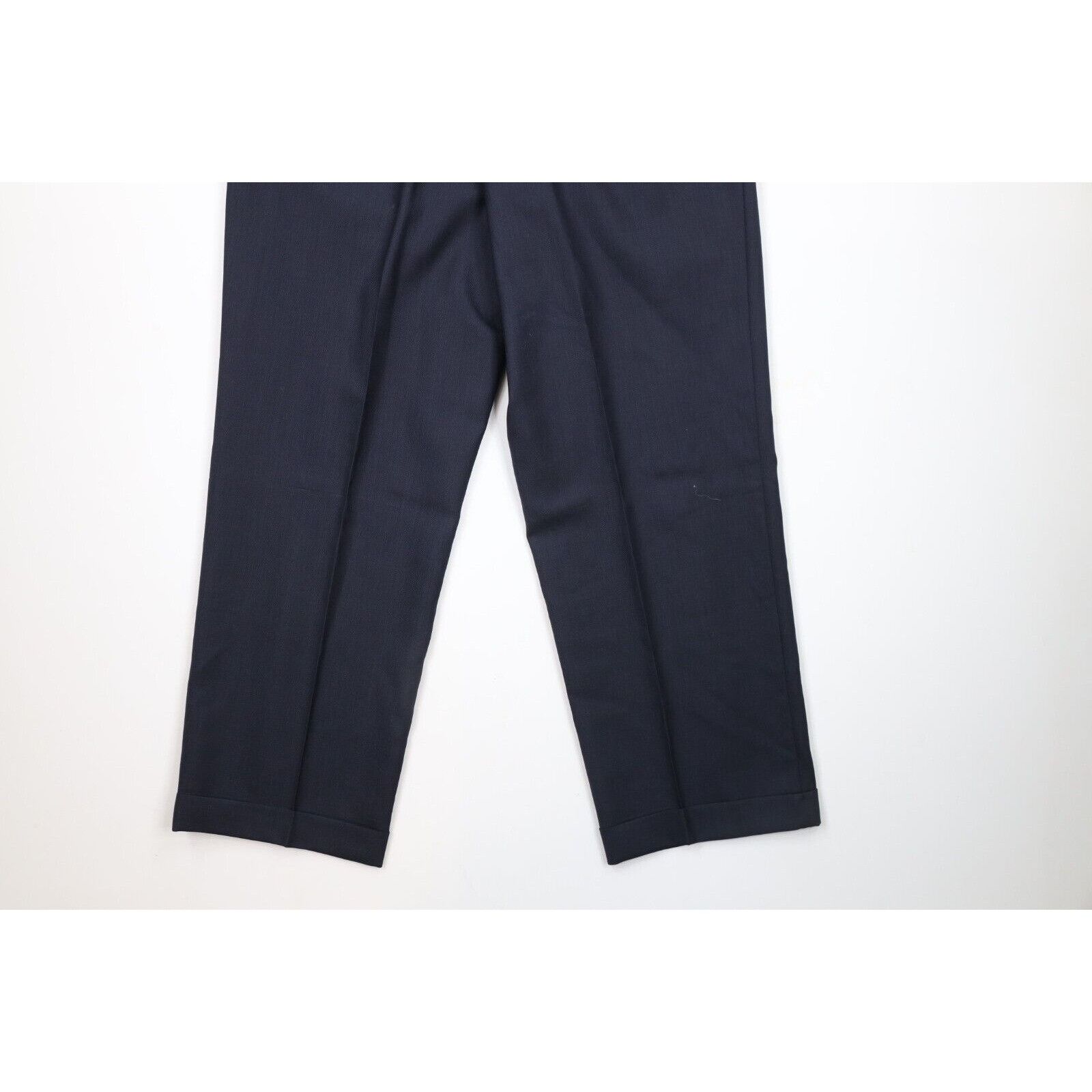 Ralph Lauren Ralph Lauren 2 Piece Wool Suit Wedding Navy Blue Size 40R - 16 Thumbnail